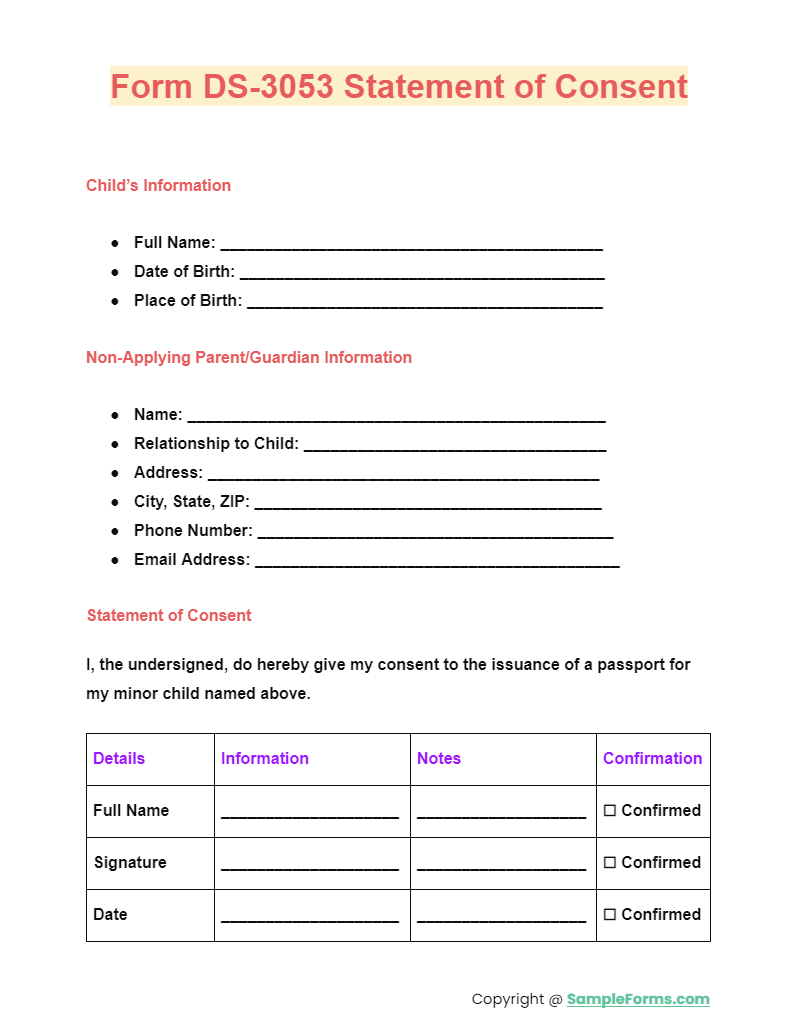 Ds 3053 Printable Form