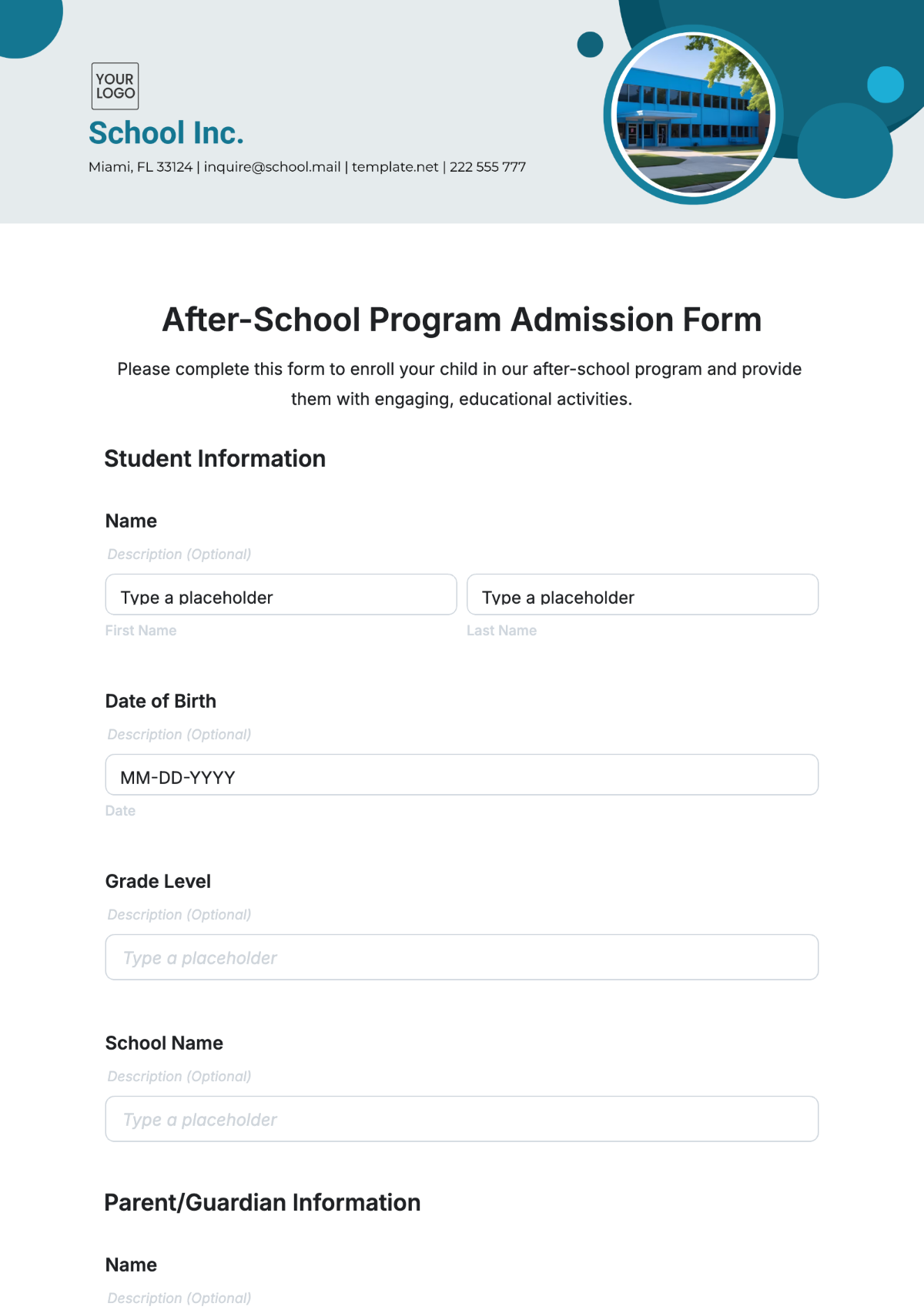 Free After School Program Admission Form Template To Edit Online Free After School Program Admission Form Template To Edit Online