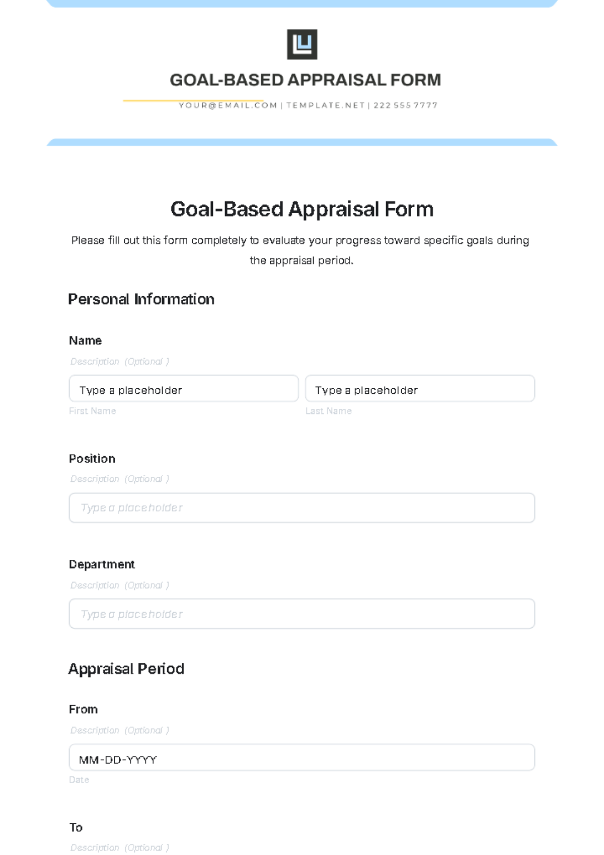 Free Appraisal Form Templates To Edit Online