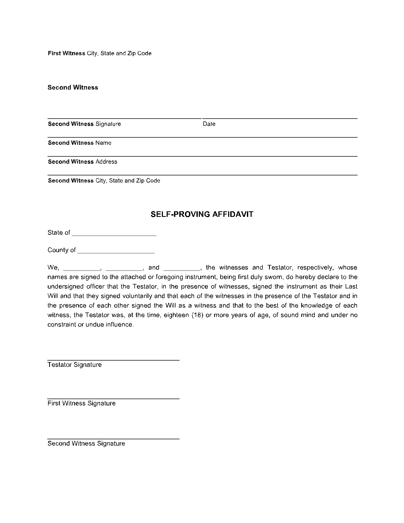 Free California Last Will And Testament Template CocoSign