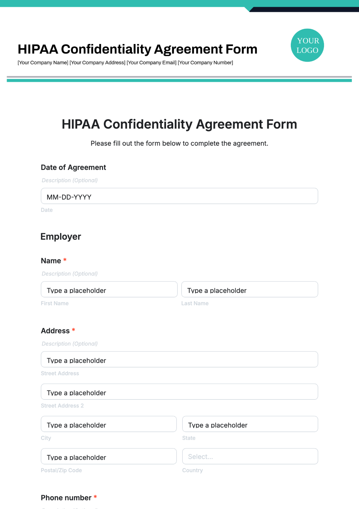 Free Confidentiality Agreement Templates Editable And Printable