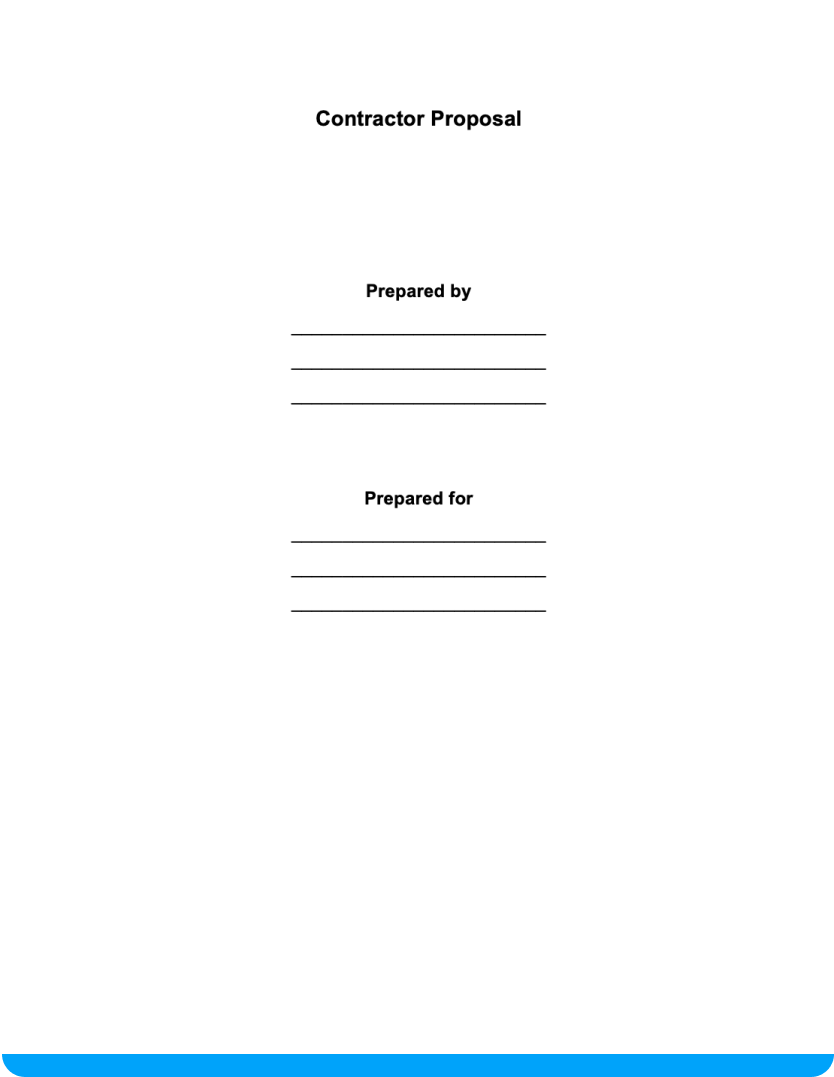 Free Contractor Proposal Templates Free Contractor Proposal Templates