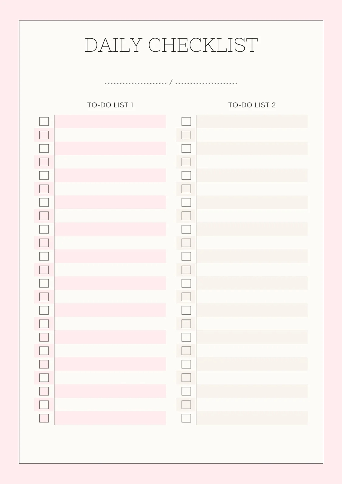 Free Custom Downloadable Checklist Templates Canva