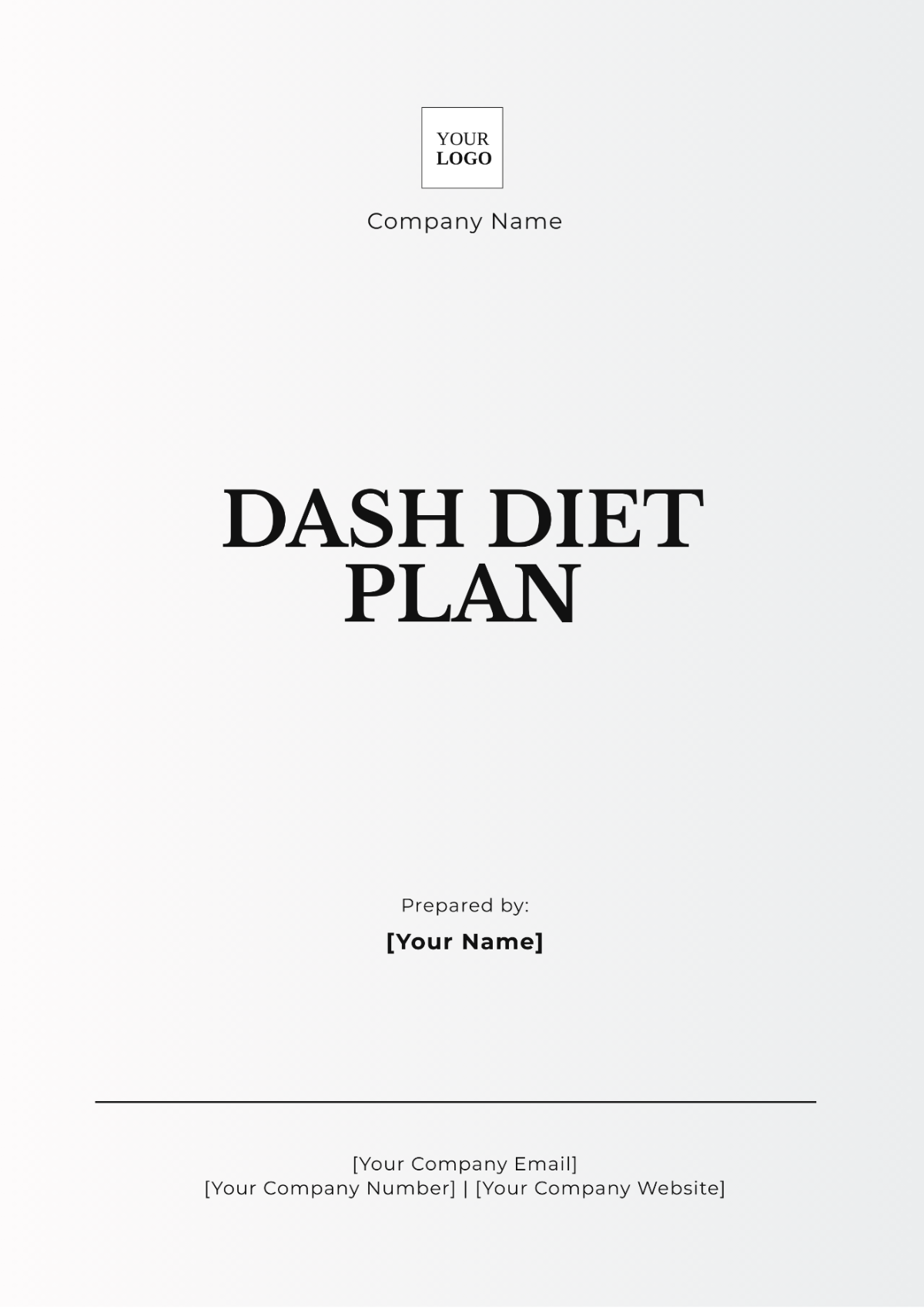 Free DASH Diet Plan Template To Edit Online