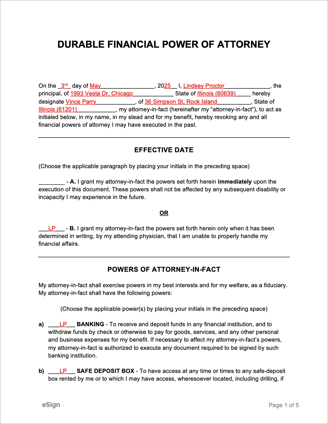 Free Durable Power Of Attorney Form PDF Word Free Durable Power Of Attorney Form PDF Word