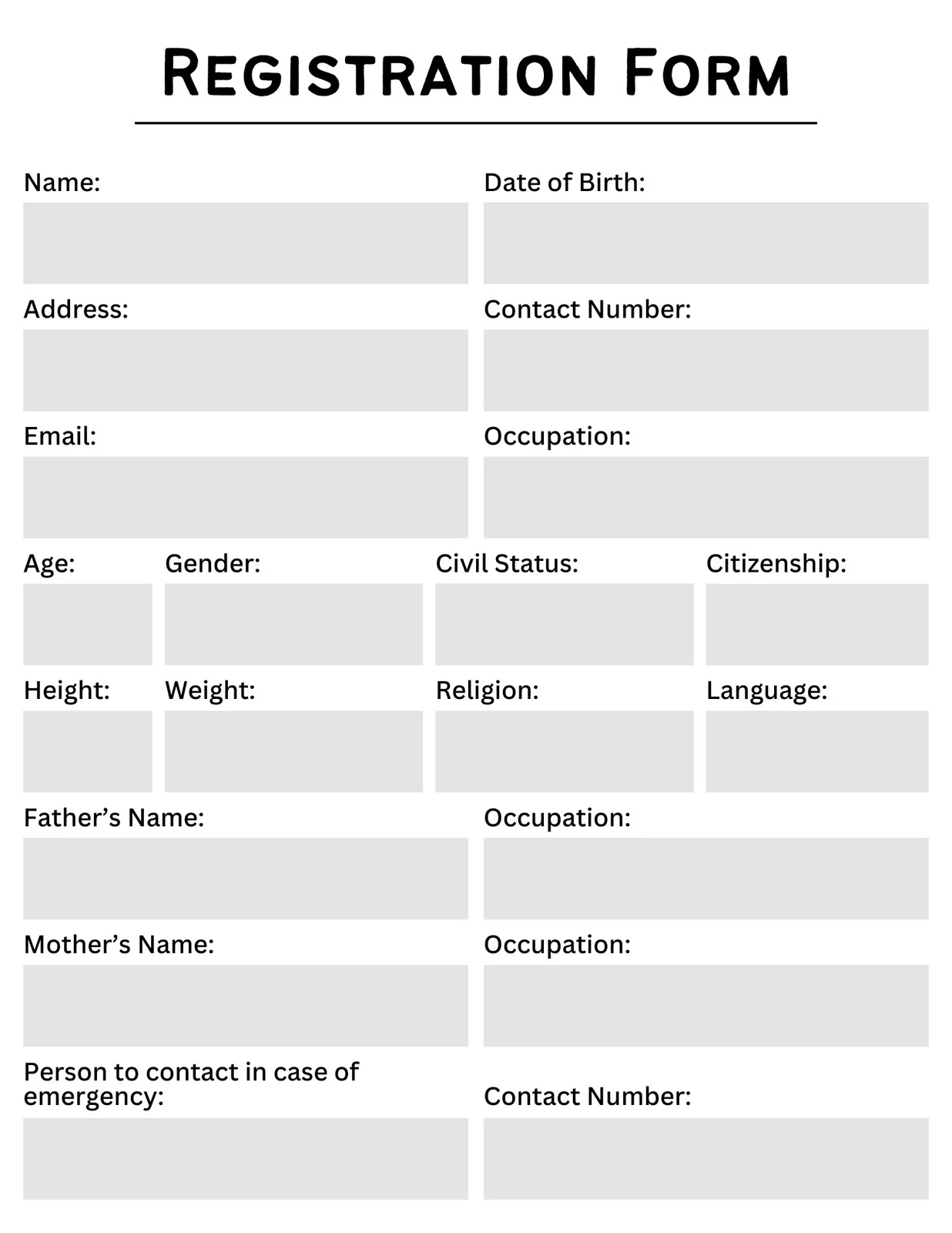Free Form Document Templates To Customize And Print Canva