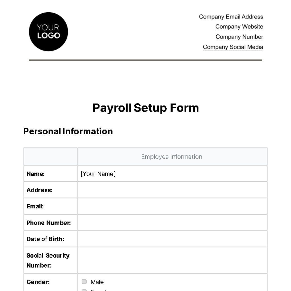 Free Forms HR Templates To Edit Online
