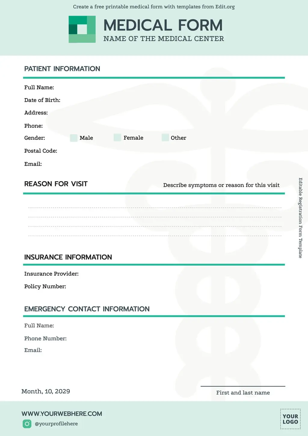 Free Intake Form Templates