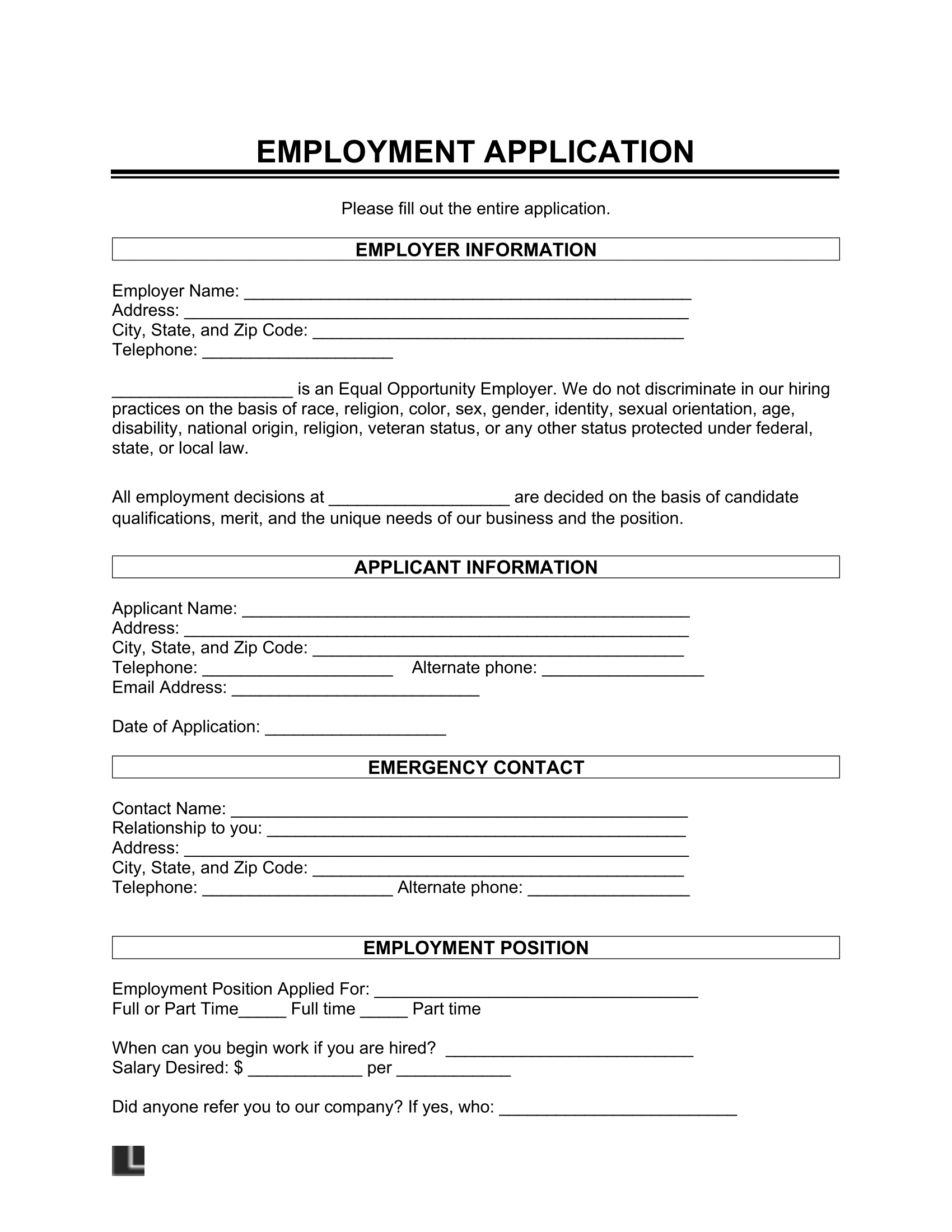 Printable Employment Physical Form