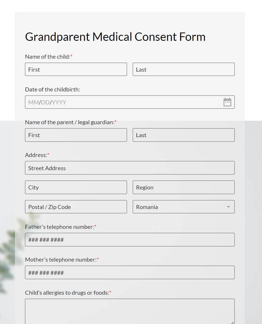 Free Medical Consent Form Templates 123FormBuilder