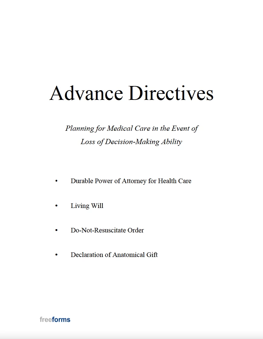 Free Michigan Advance Directive Form Medical POA Living Will PDF Word
