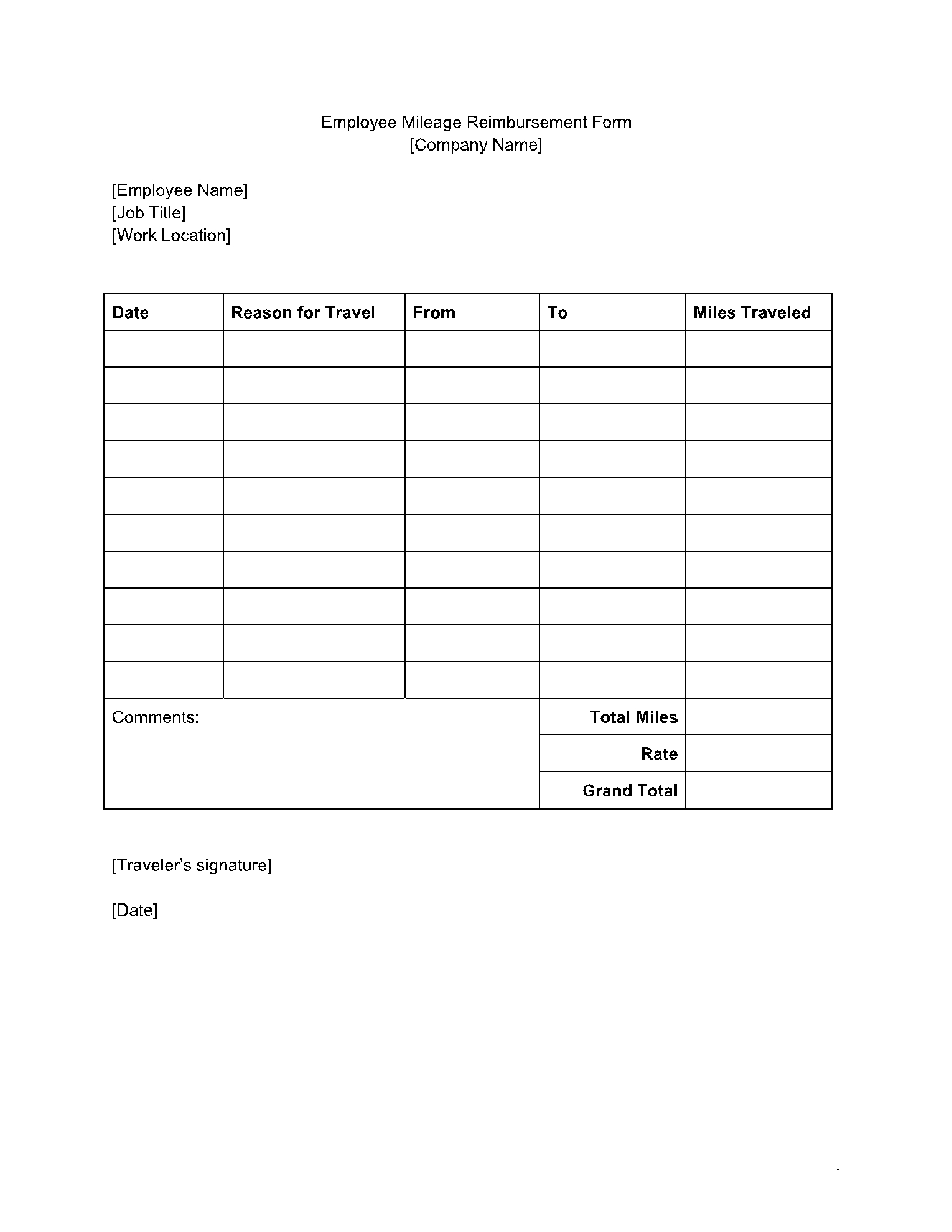 Free Mileage Reimbursement Forms 2021 PDF CocoSign Free Mileage Reimbursement Forms 2021 PDF CocoSign