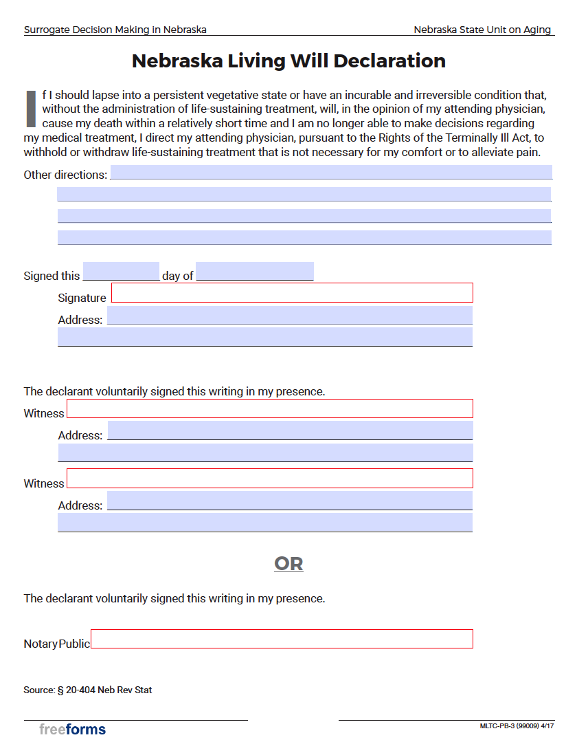 Free Printable Will Forms Nebraska Free Printable Will Forms Nebraska