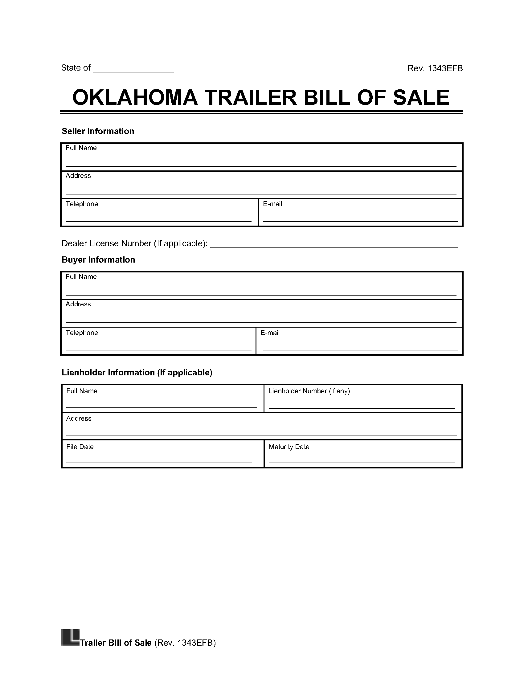 Free Oklahoma Trailer Bill Of Sale Template PDF Word Legal Templates Free Oklahoma Trailer Bill Of Sale Template PDF Word Legal Templates