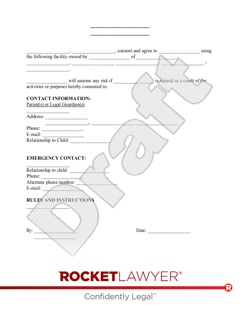 Free Parental Consent Form Free To Print Save Download