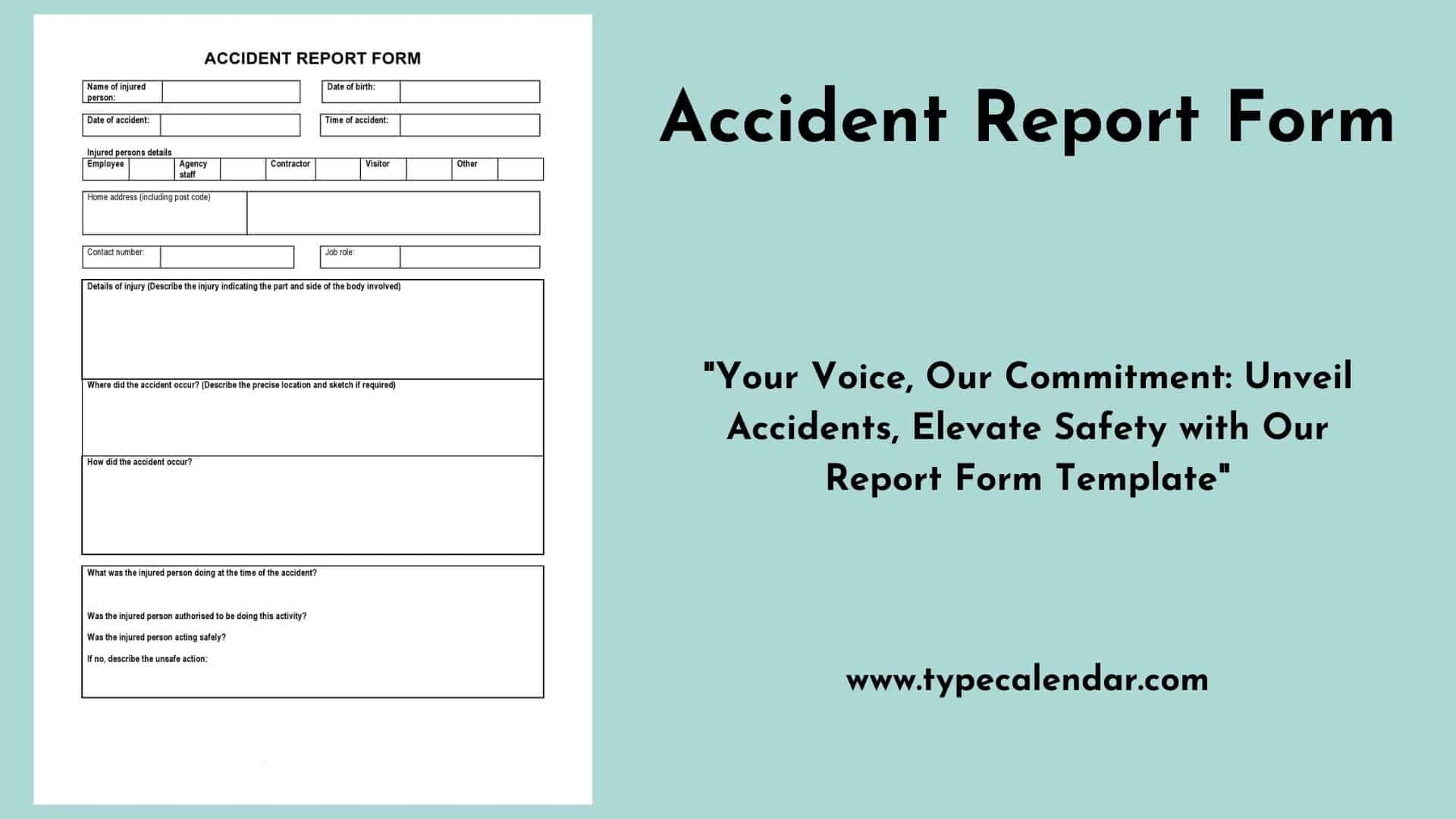 Free Printable Incident Forms