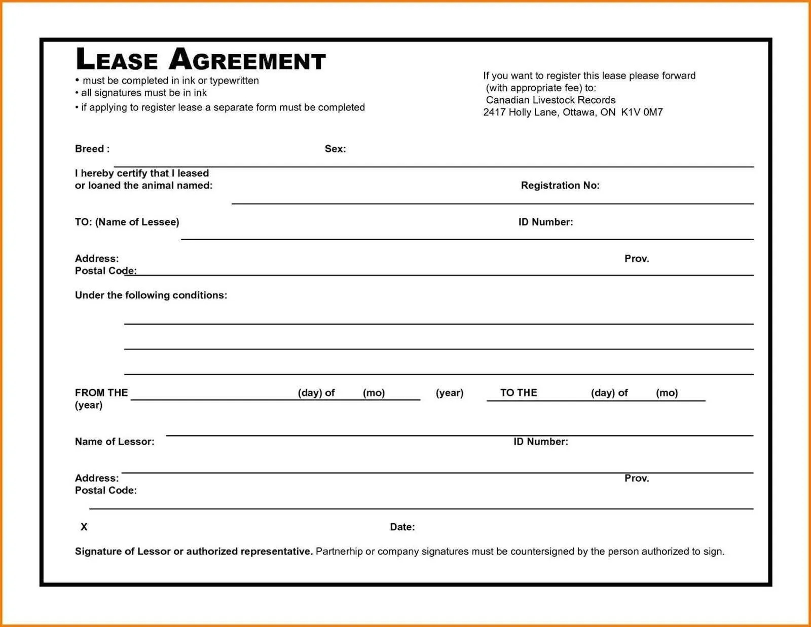 Free Printable Rental Agreement Forms
