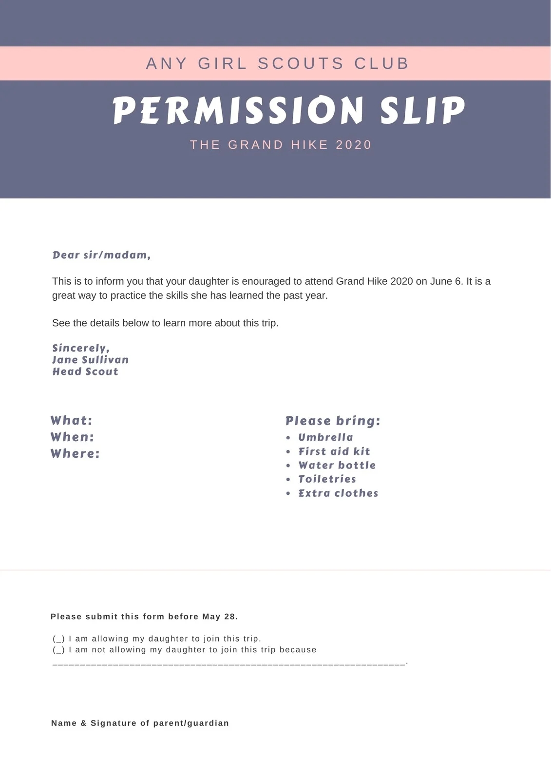 Free Printable Field Trip Permission Forms Free Printable Field Trip Permission Forms