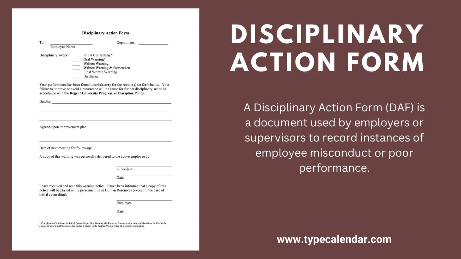 Free Printable Disciplinary Action Form Templates Word PDF Free Printable Disciplinary Action Form Templates Word PDF