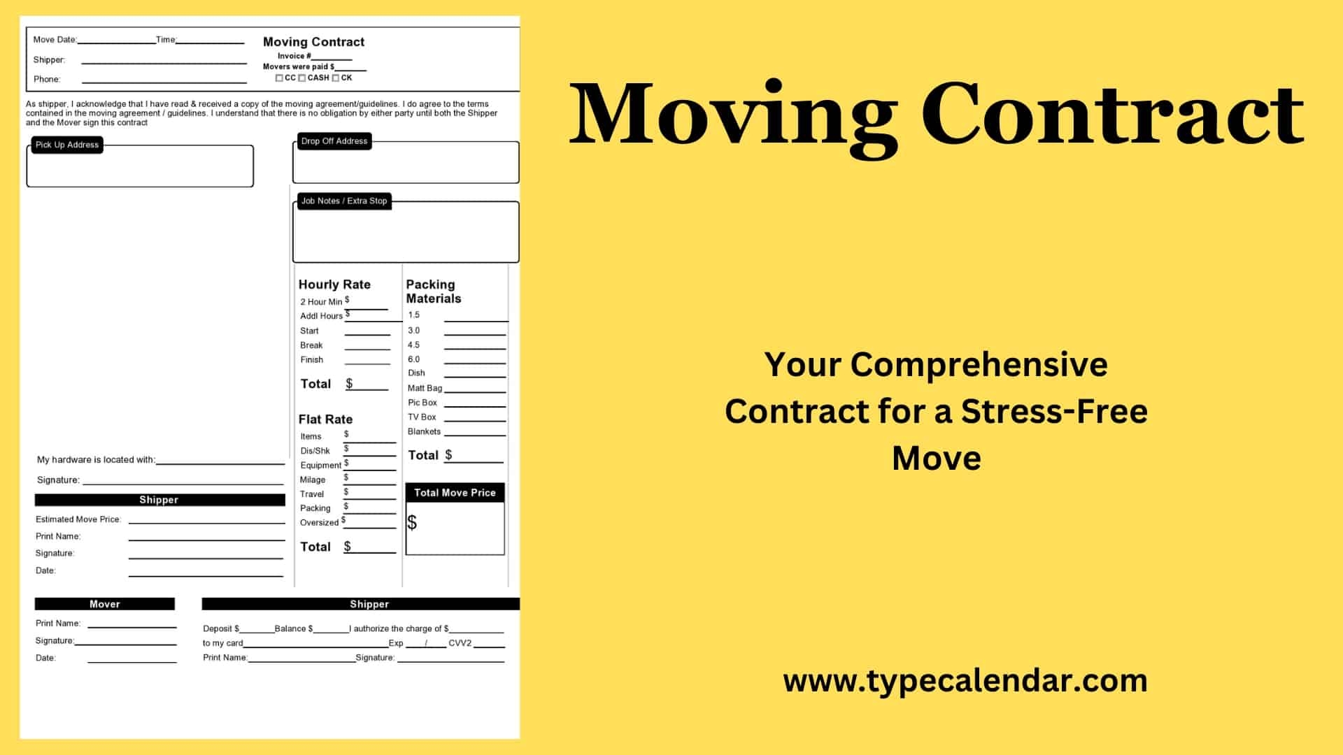 Forms Blank Printable Moving