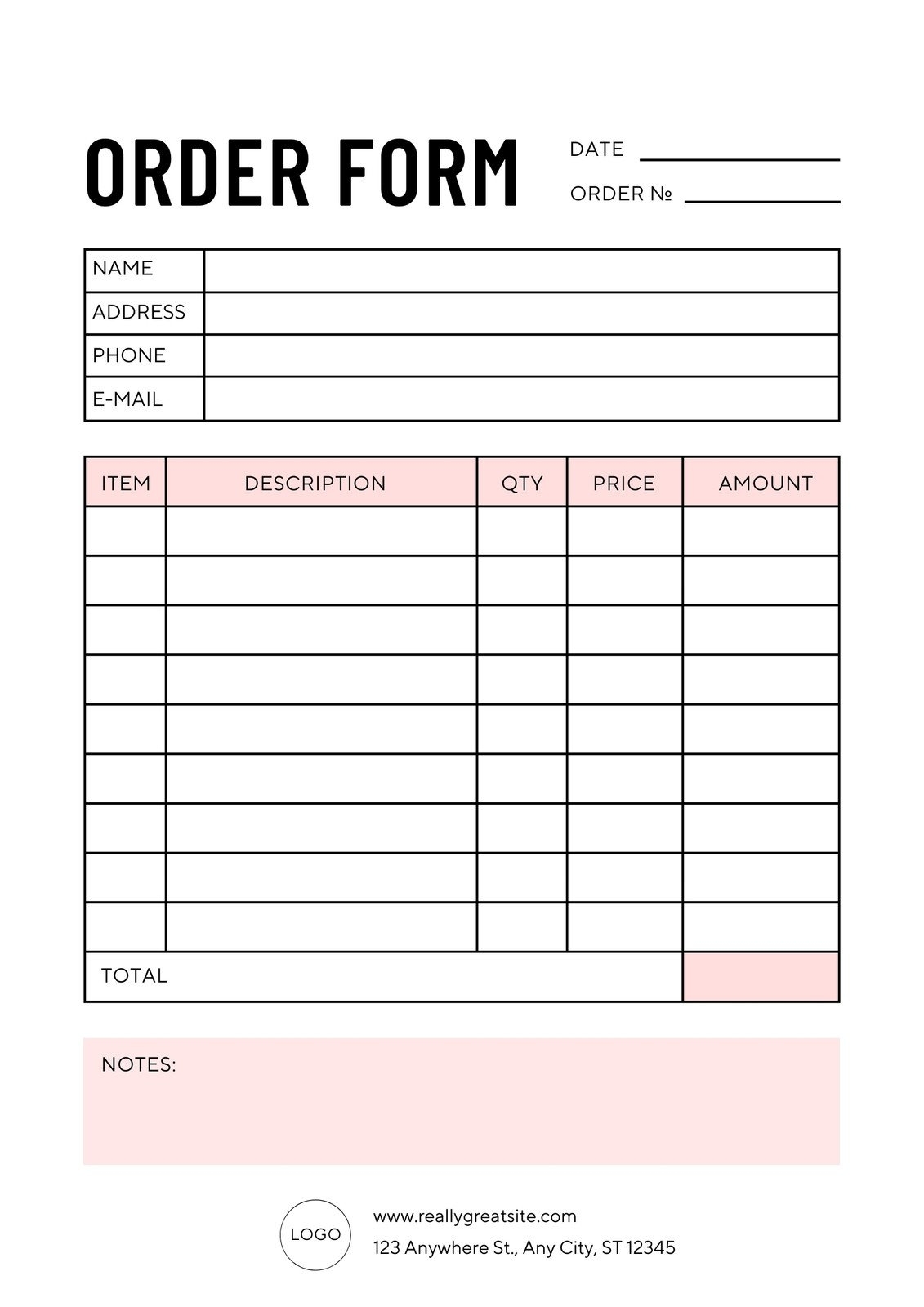 Invoice Forms Printable