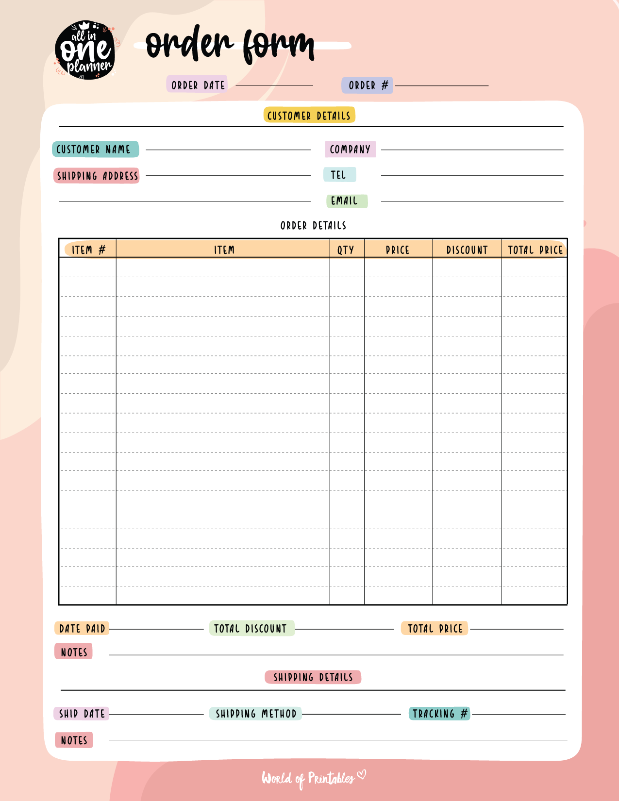 FREE Printable Purchase Order Template World Of Printables FREE Printable Purchase Order Template World Of Printables