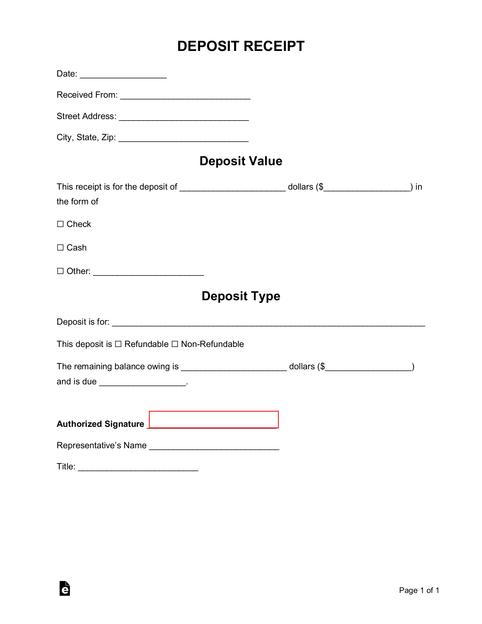 Free Receipt Templates 18 PDF Word EForms