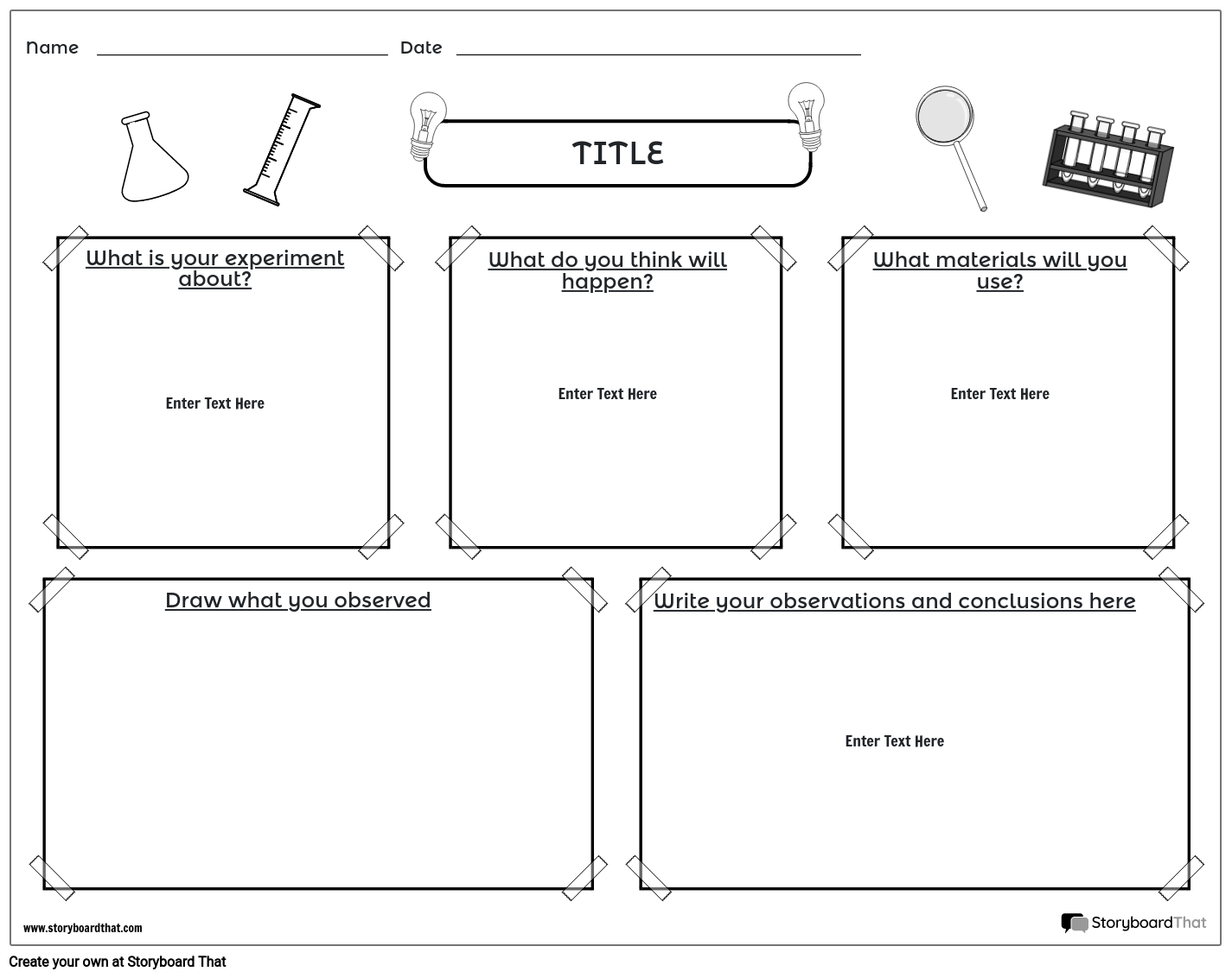 Free Science Observation Templates By Storyboard That