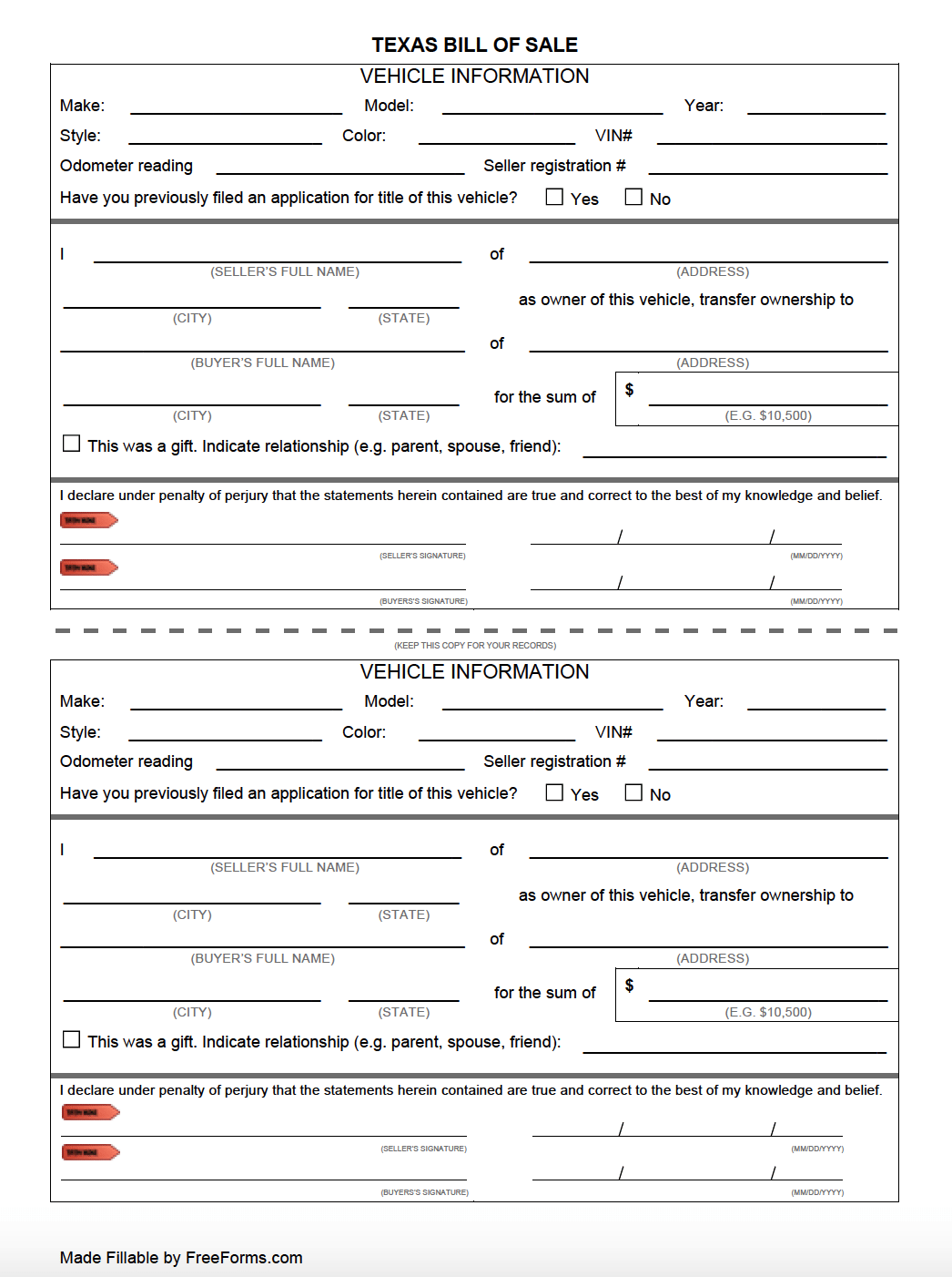 Simple Bill Of Sale Form Printable Simple Bill Of Sale Form Printable