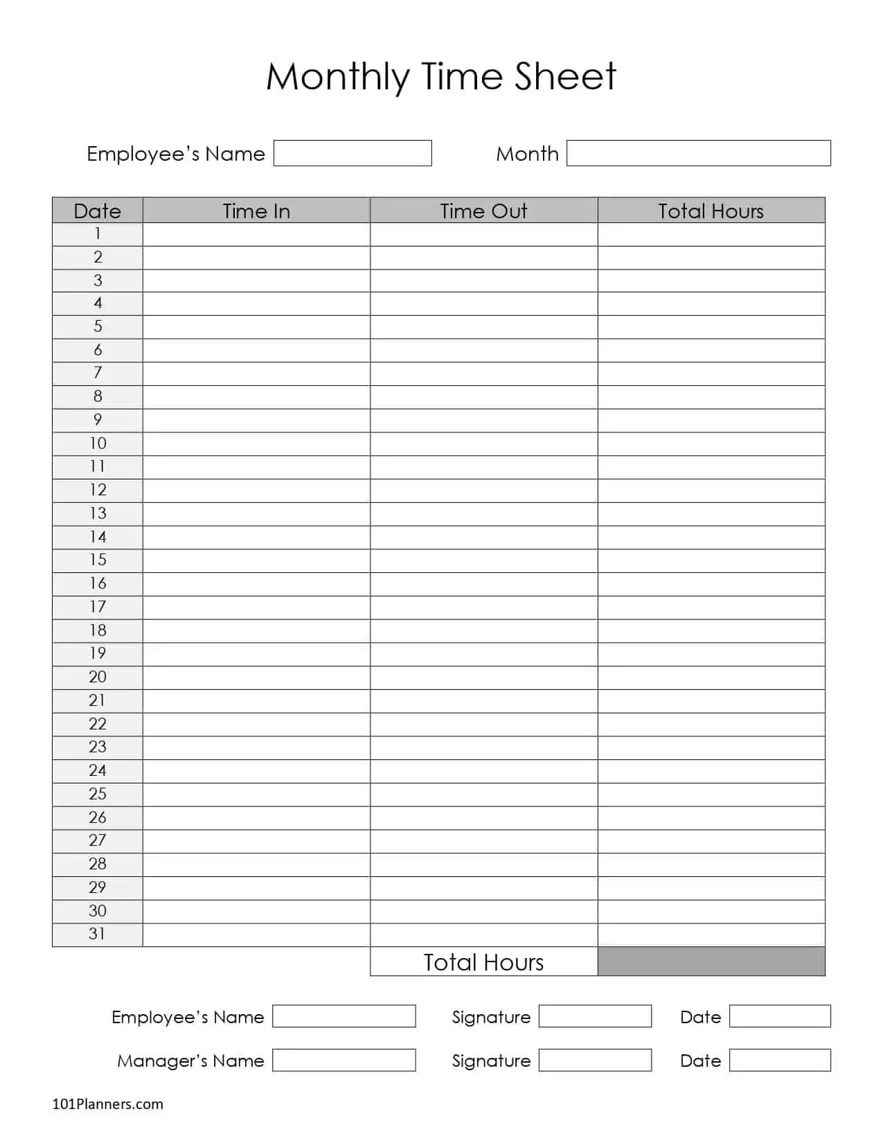 FREE Timesheet Template Printables Instant Download FREE Timesheet Template Printables Instant Download