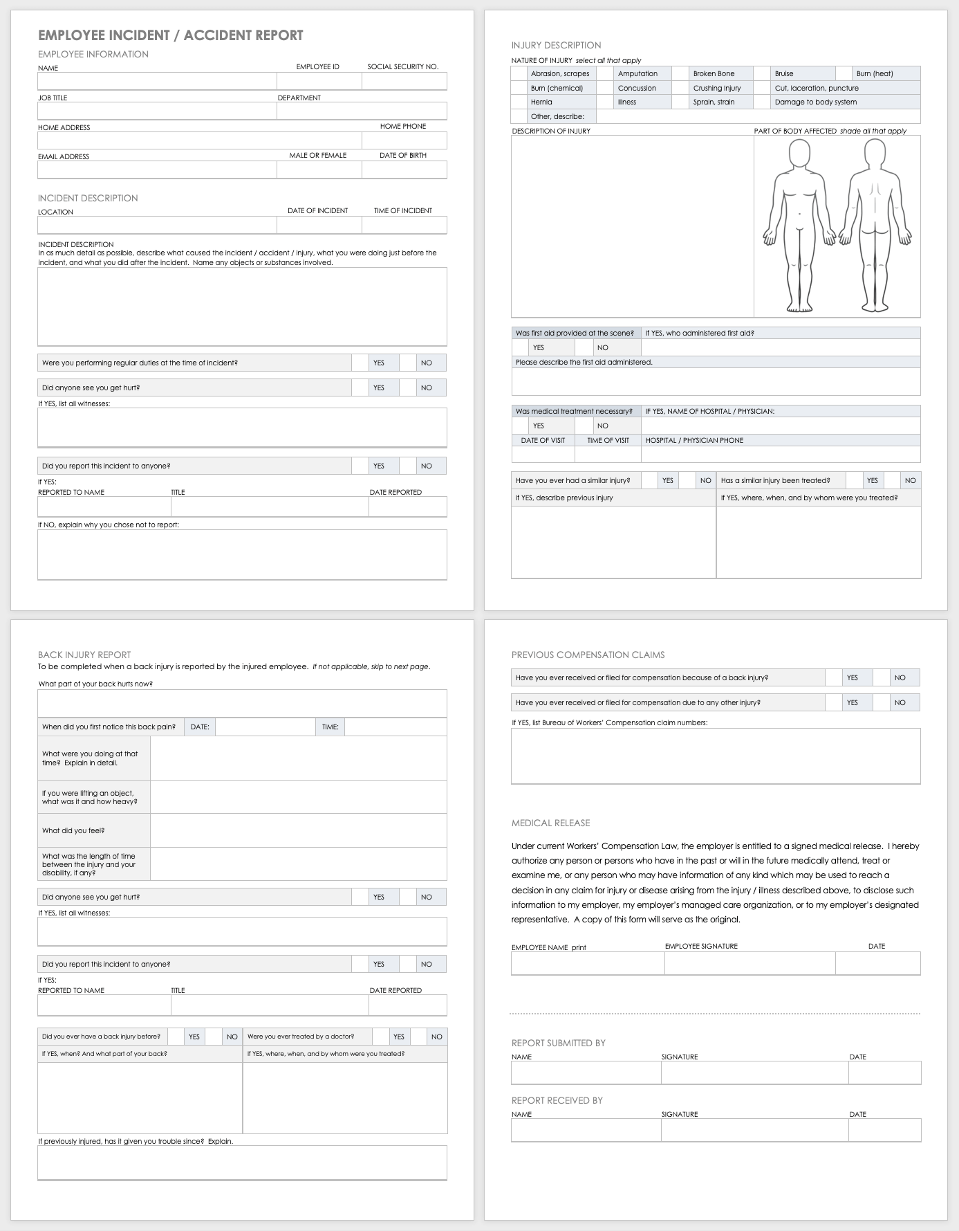 Free Workplace Accident Report Templates Smartsheet Free Workplace Accident Report Templates Smartsheet