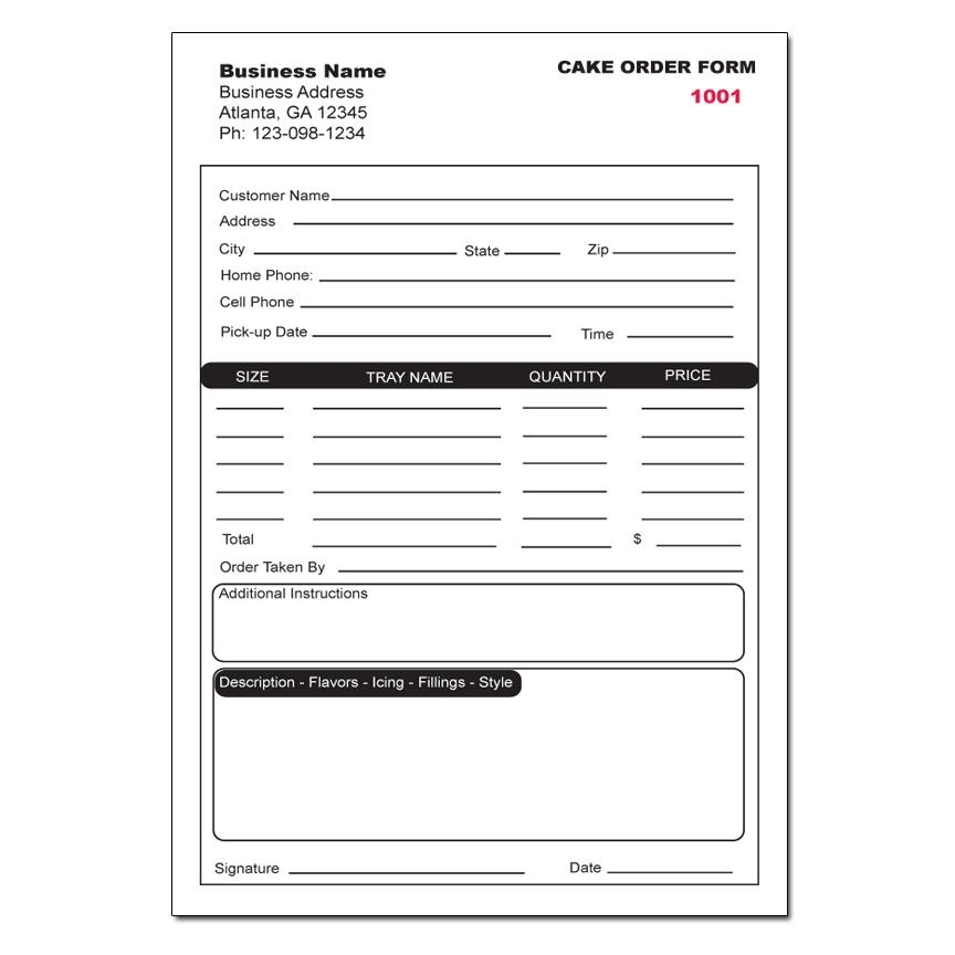 Generic Bakery Order Form Cake Order Form Template DesignsnPrint Generic Bakery Order Form Cake Order Form Template DesignsnPrint