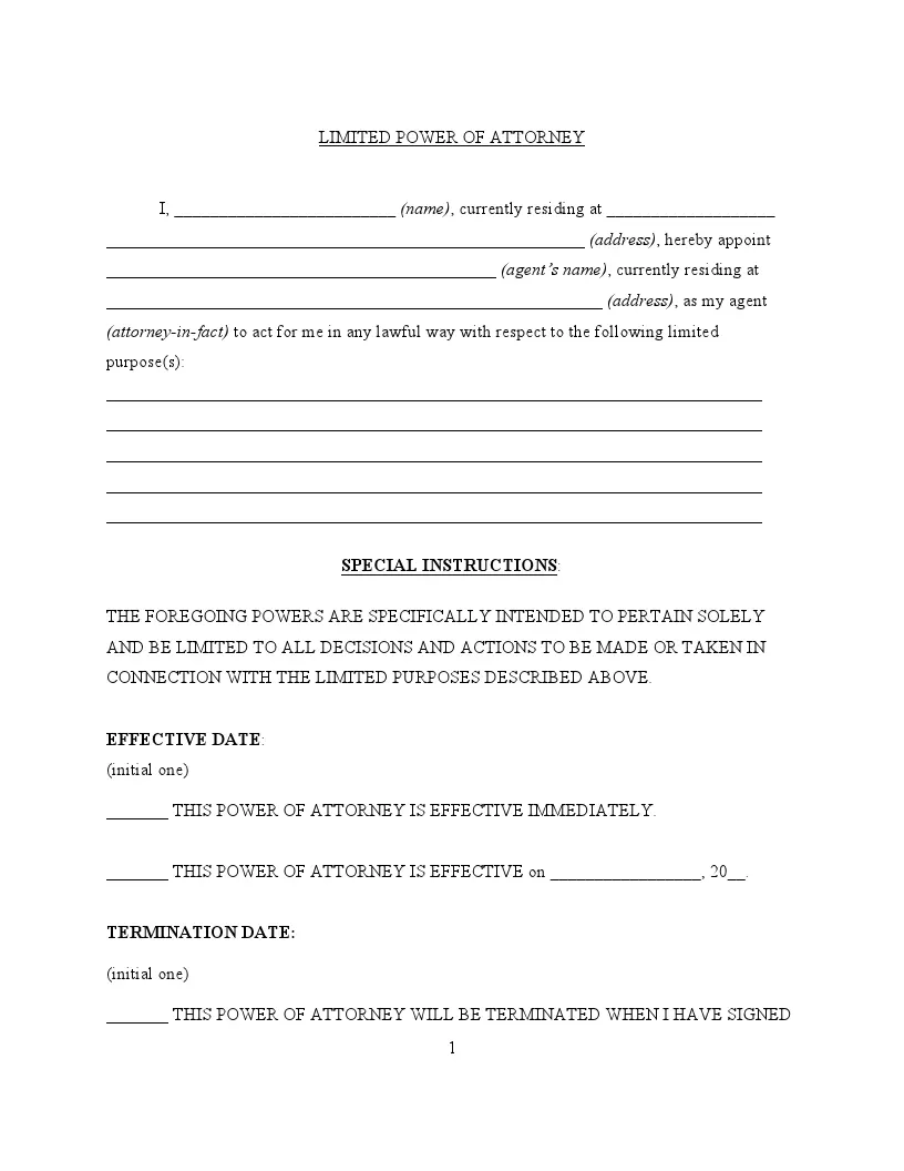 Get Free Power Of Attorney Forms Fillable POA Templates Get Free Power Of Attorney Forms Fillable POA Templates