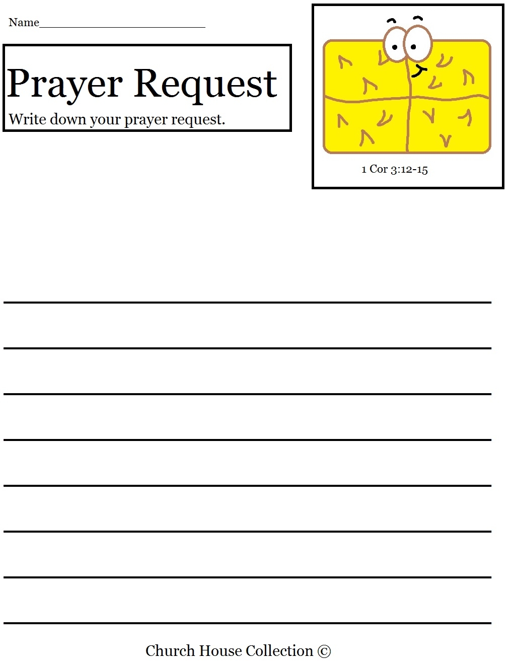 Hay Bale Prayer Request Sheet For Sunday School