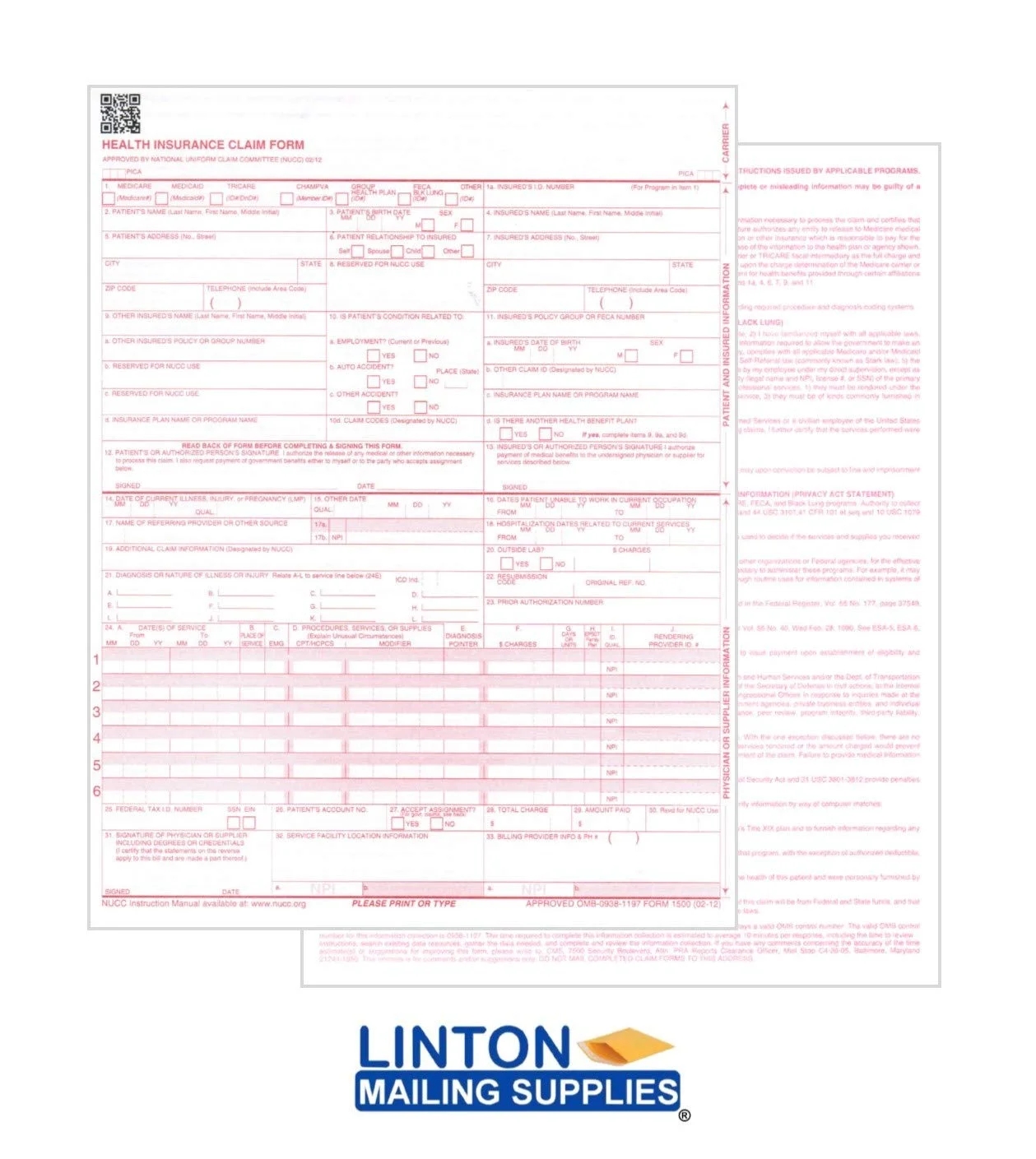 1500 Claim Form Printable
