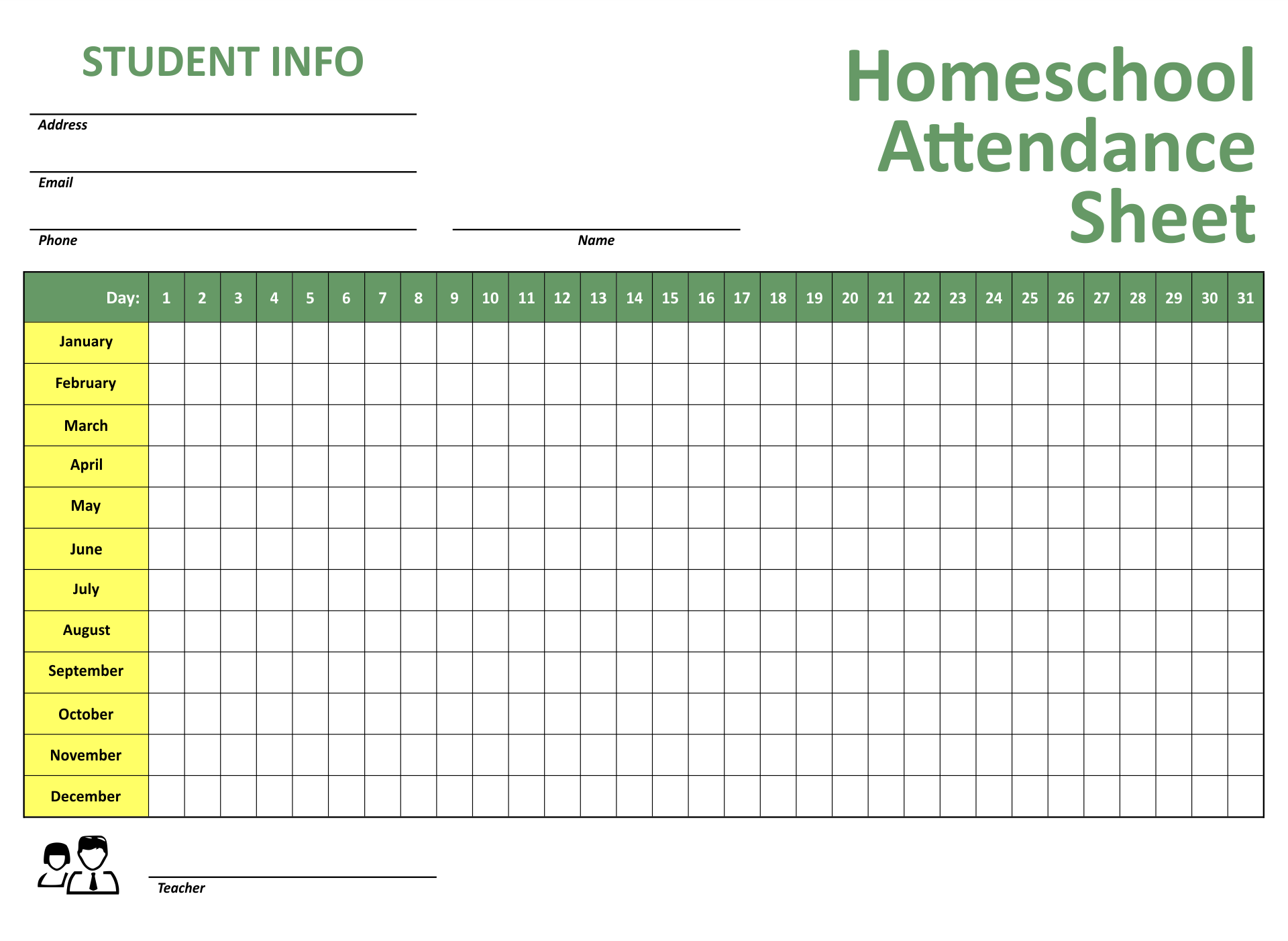 Free Printable Homeschool Record Keeping Forms