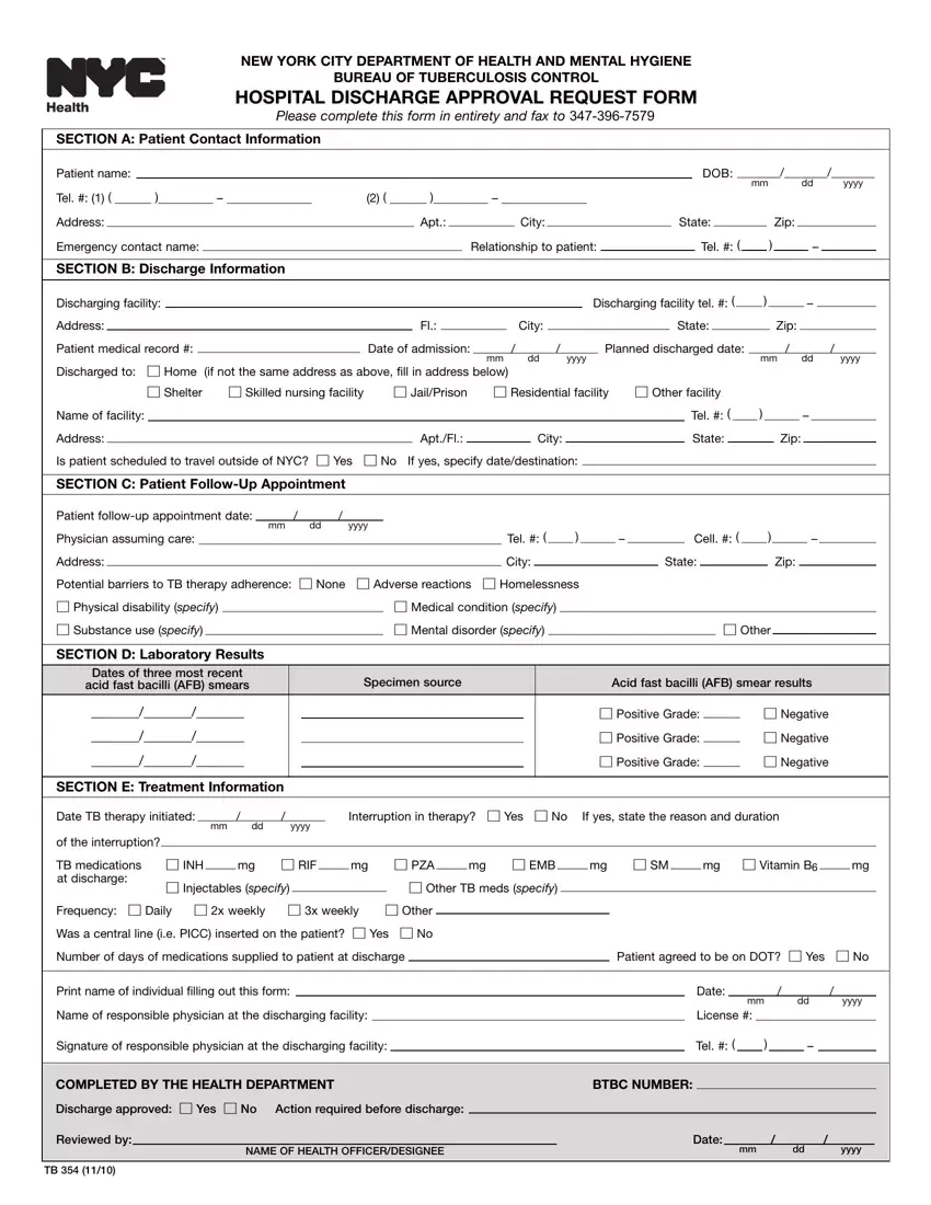 Hospital Discharge Papers Fill Out Printable PDF Forms Online