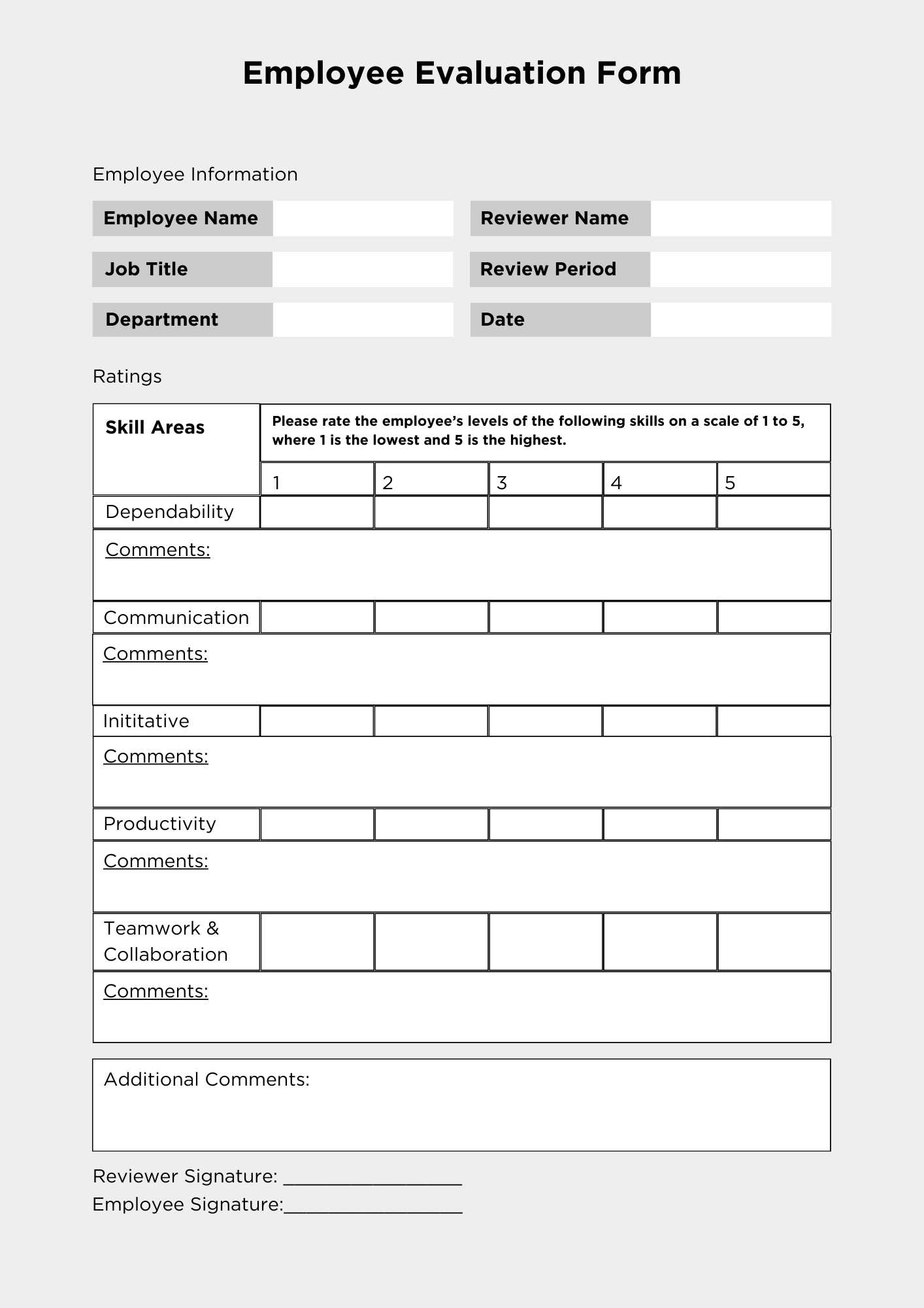 How To Create An Employee Evaluation Form Templates Cake How To Create An Employee Evaluation Form Templates Cake