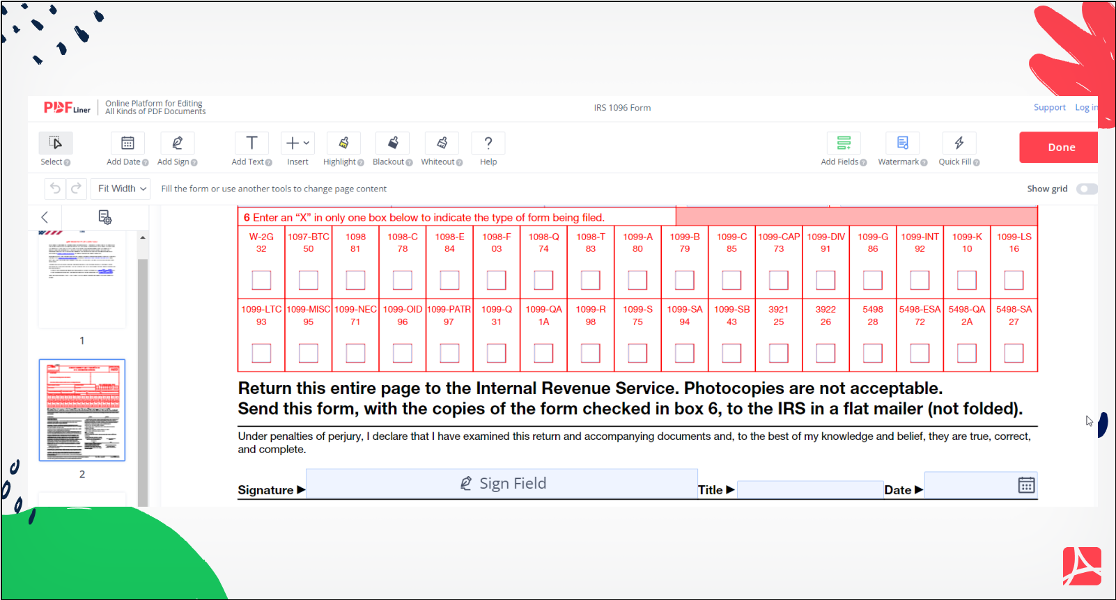 How To Fill Out A 1096 Form Here s The Easiest Way