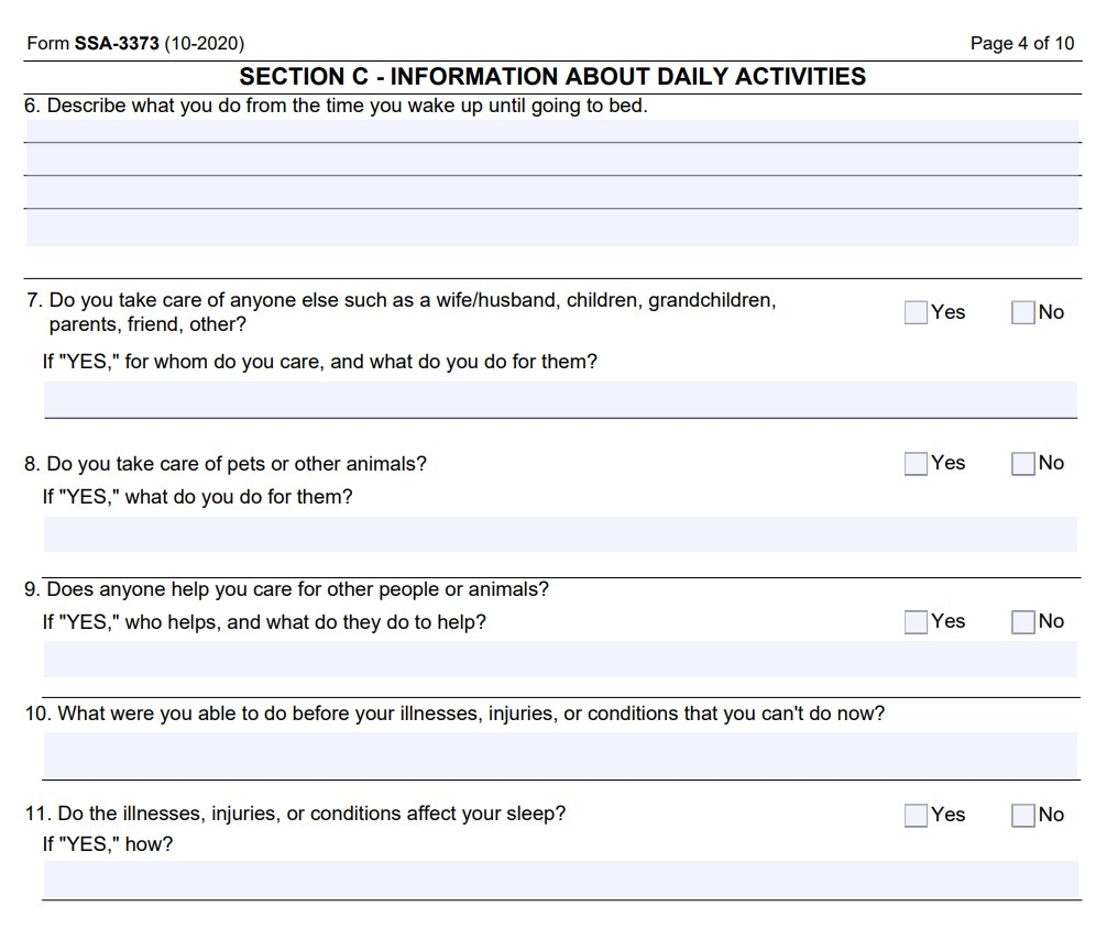 How To Fill Out The SSA Function Report Part 2 Balin Law SSDI Lawyers