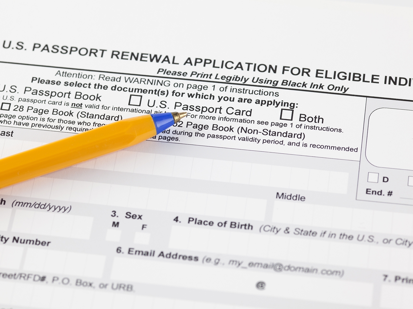 Us Passport Renewal Form Printable