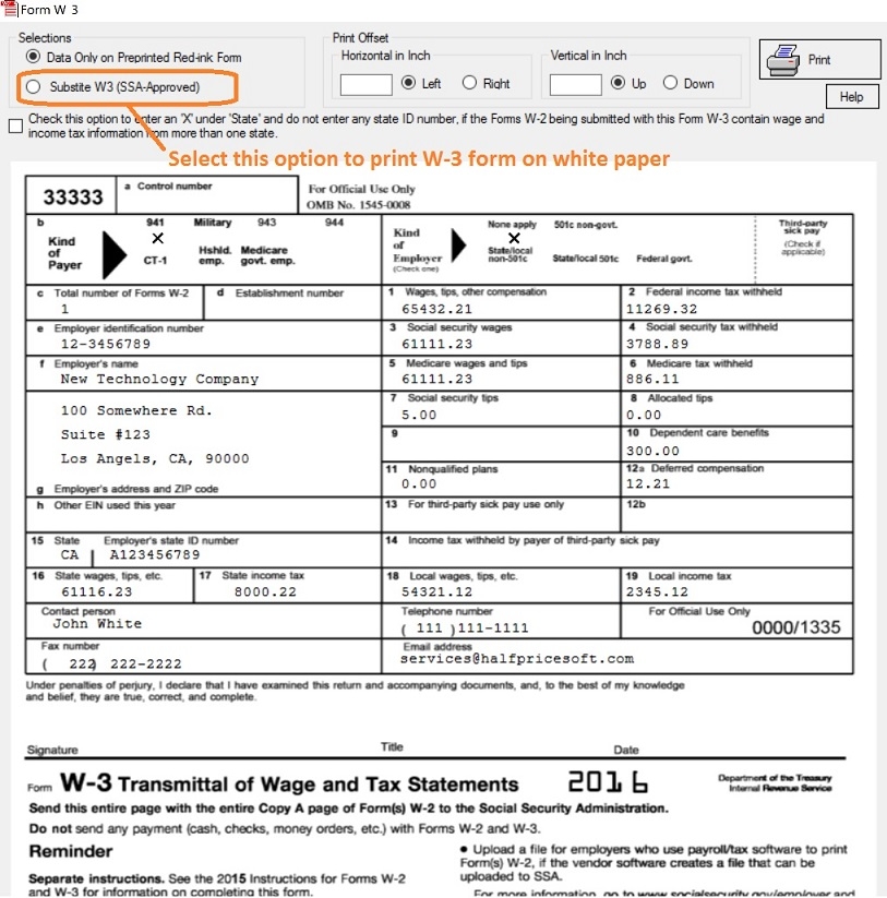 How To Print W3 Form On White Paper