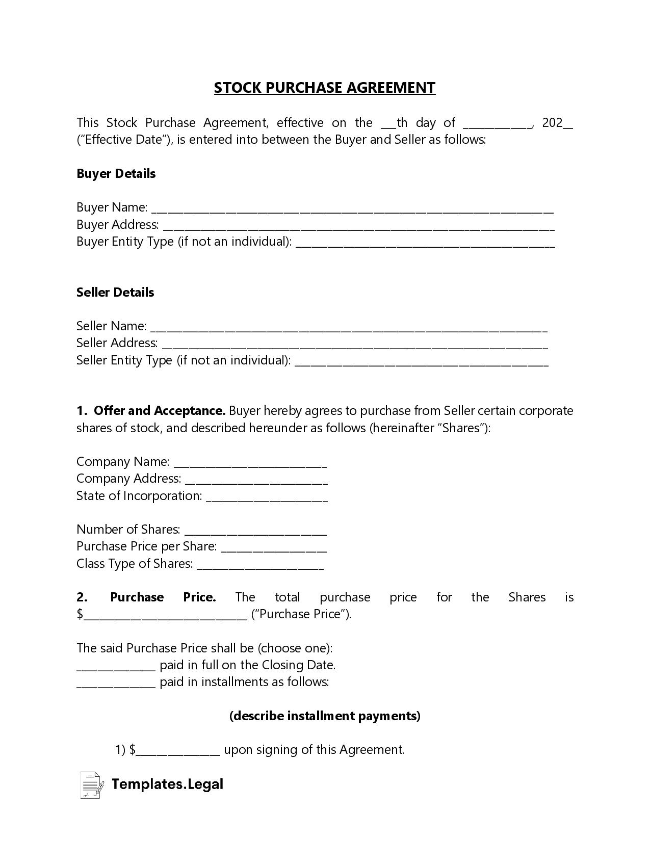 Printable Land Contract Form