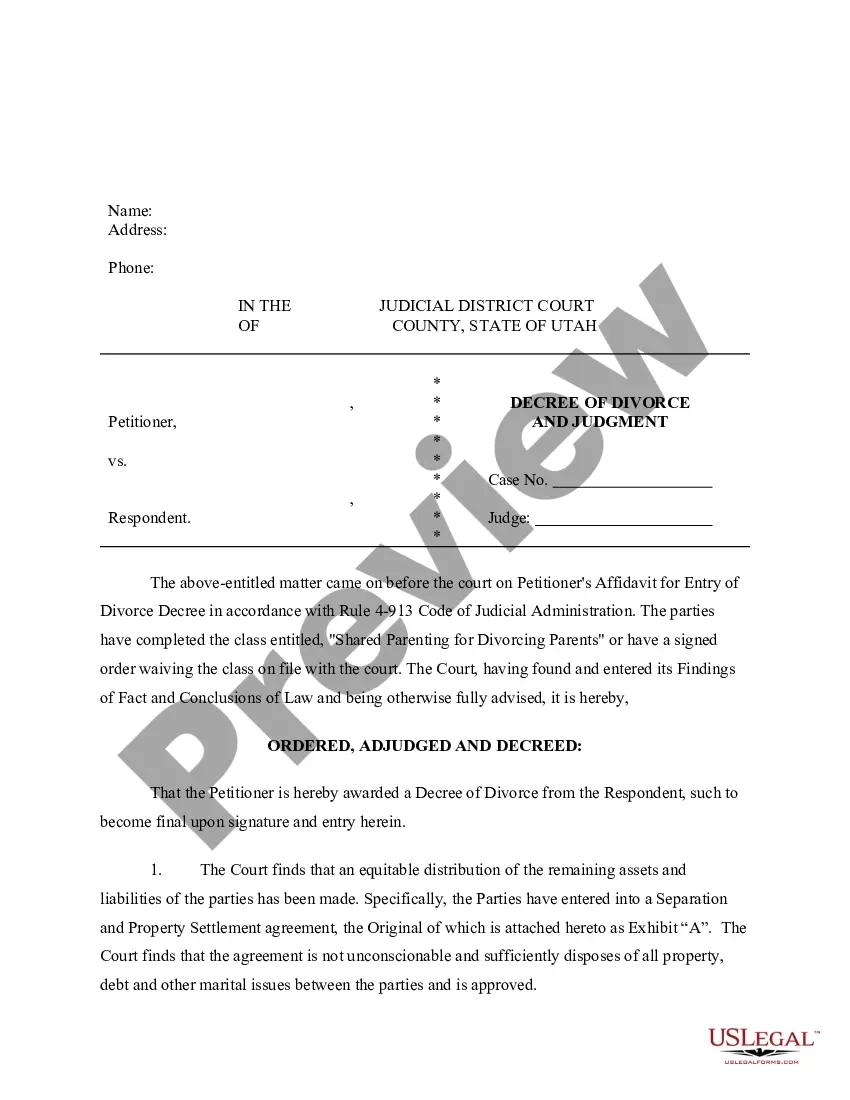 Indiana Divorce Papers Without Child US Legal Forms