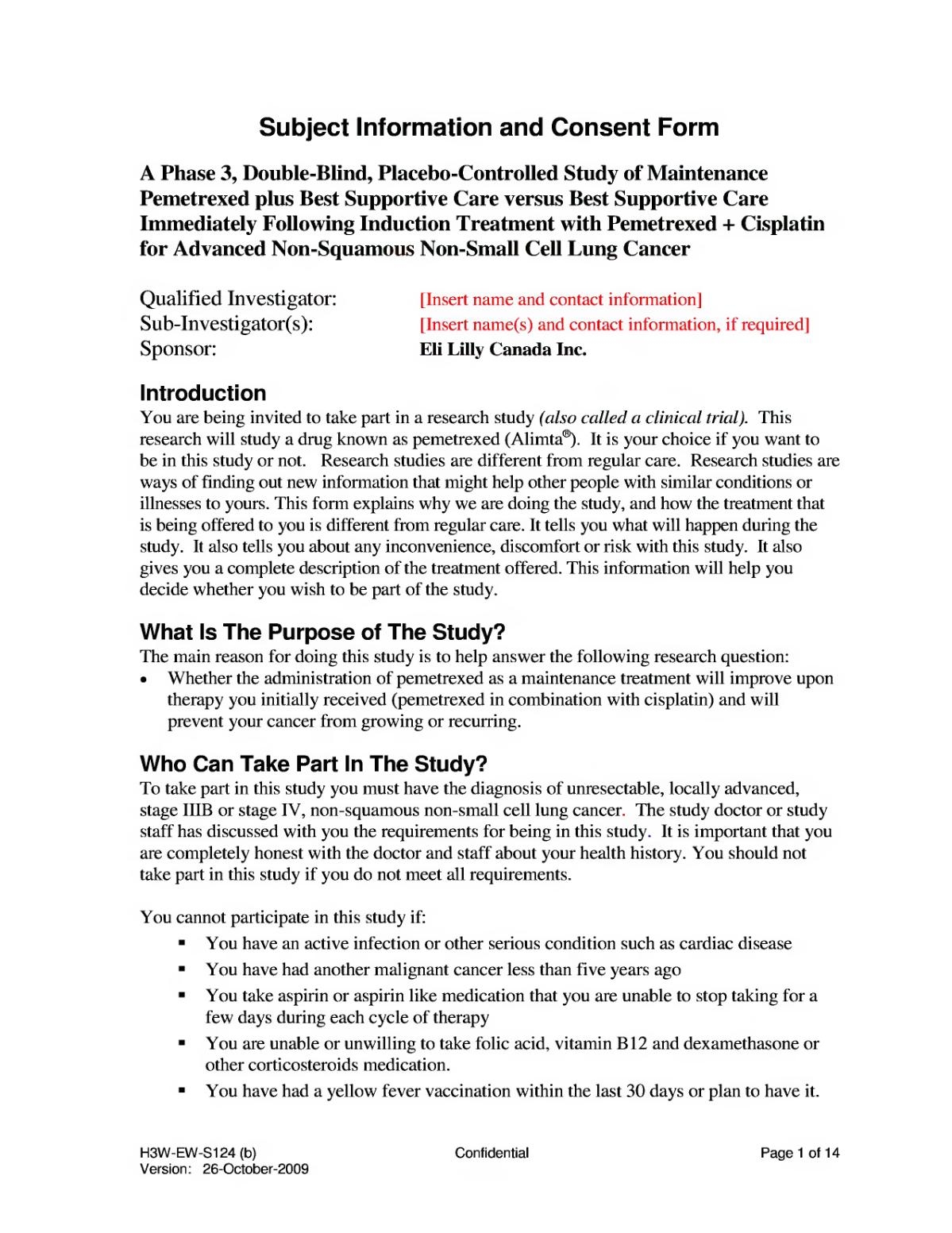 Printable Emergency Consent Form