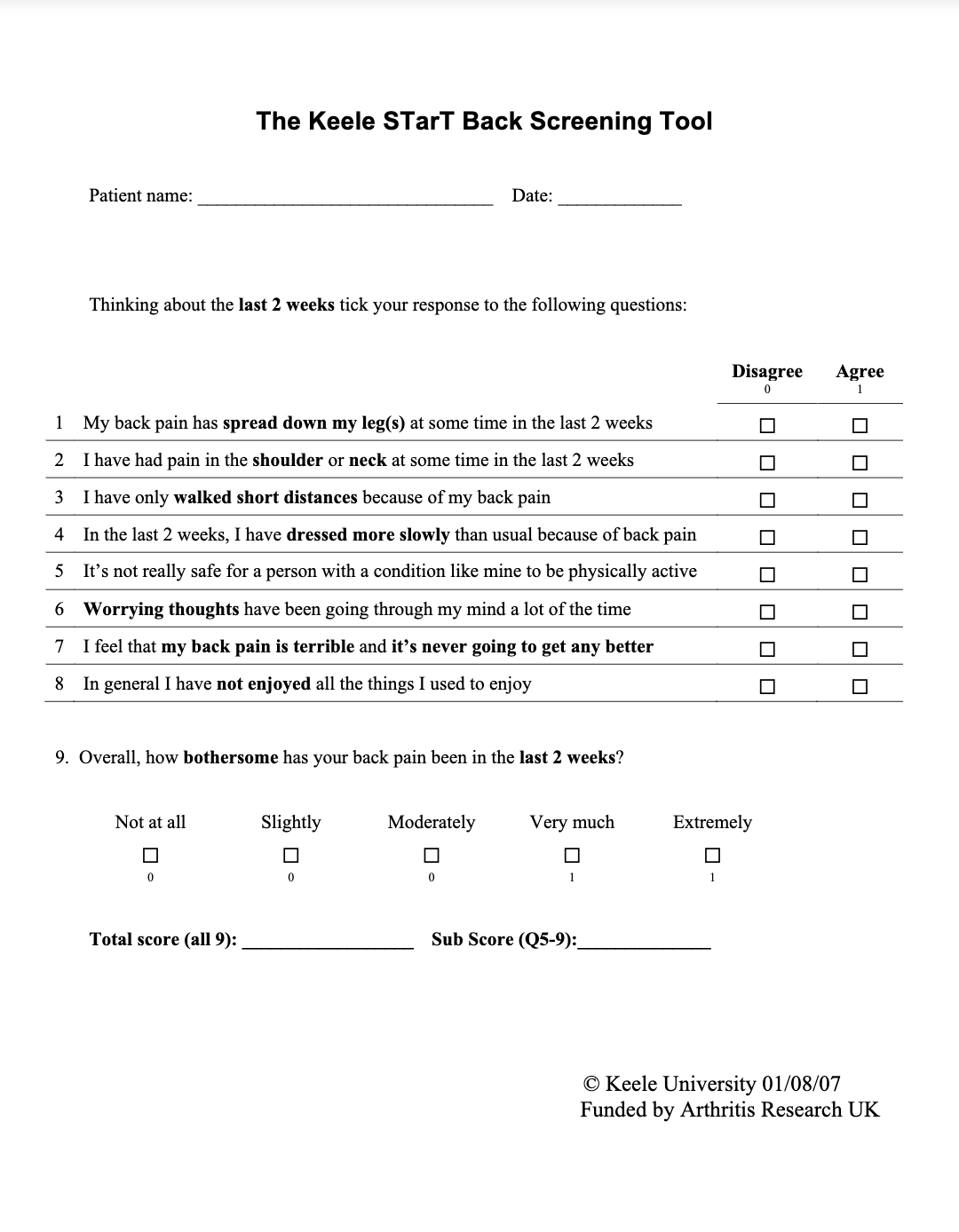 INITIATING THE KEELE START BACK SCREENING TOOL IN A CHIROPRACTIC ACADEMIC CLINIC Published In Journal Of Contemporary Chiropractic