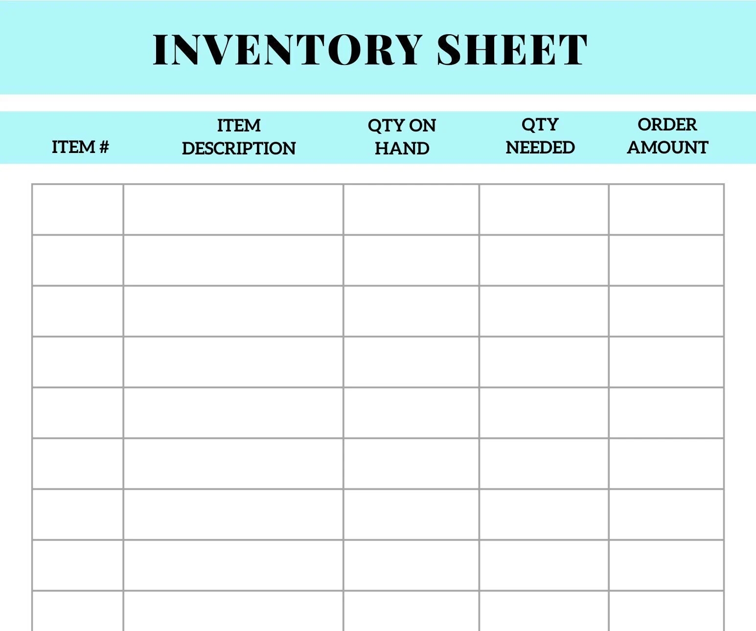Inventory Management Form Stock Sheet Small Business Organizer Inventory List Product Inventory Tracker Template PDF Inventory Page Etsy
