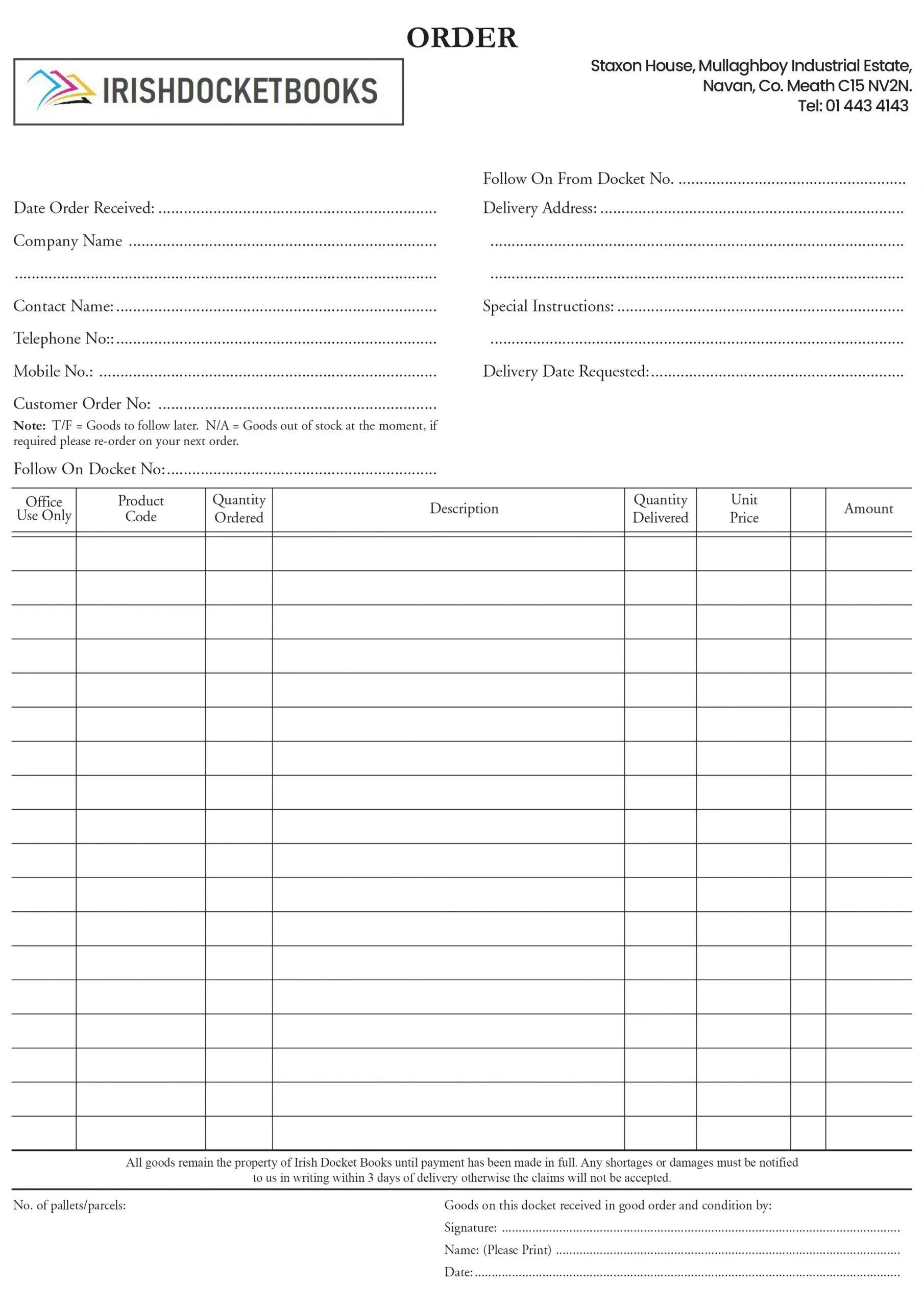 Irish Docket Books Irish Docket Books