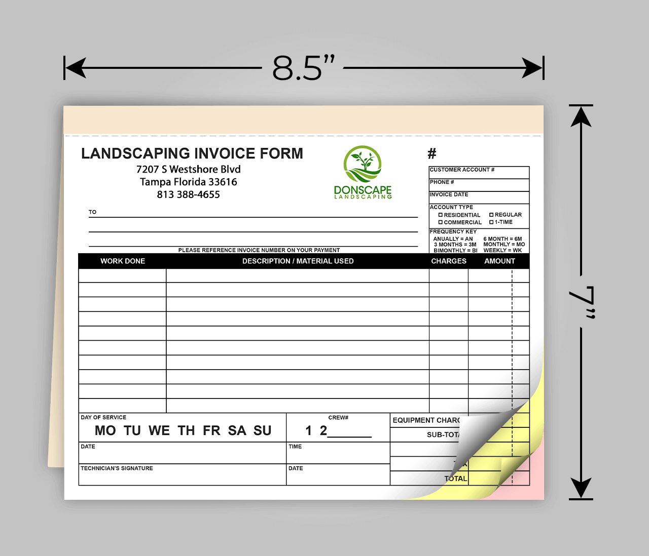 Free Printable Landscaping Invoice Forms