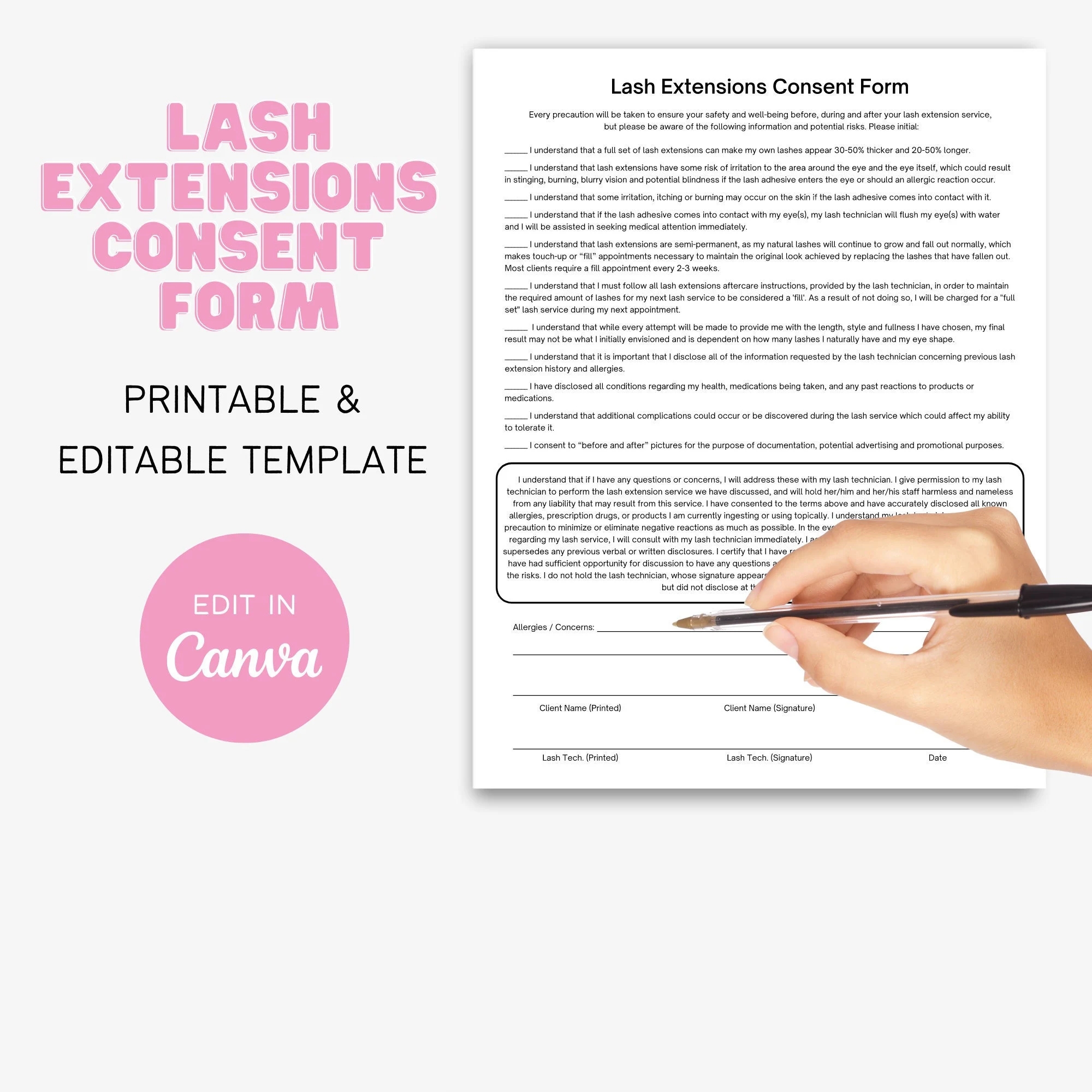 Lash Extensions Consent Form Template Printable Canva Lash Tech Esthetician Lash Techinican Beauty Business Forms Eyelash Etsy Lash Extensions Consent Form Template Printable Canva Lash Tech Esthetician Lash Techinican Beauty Business Forms Eyelash Etsy